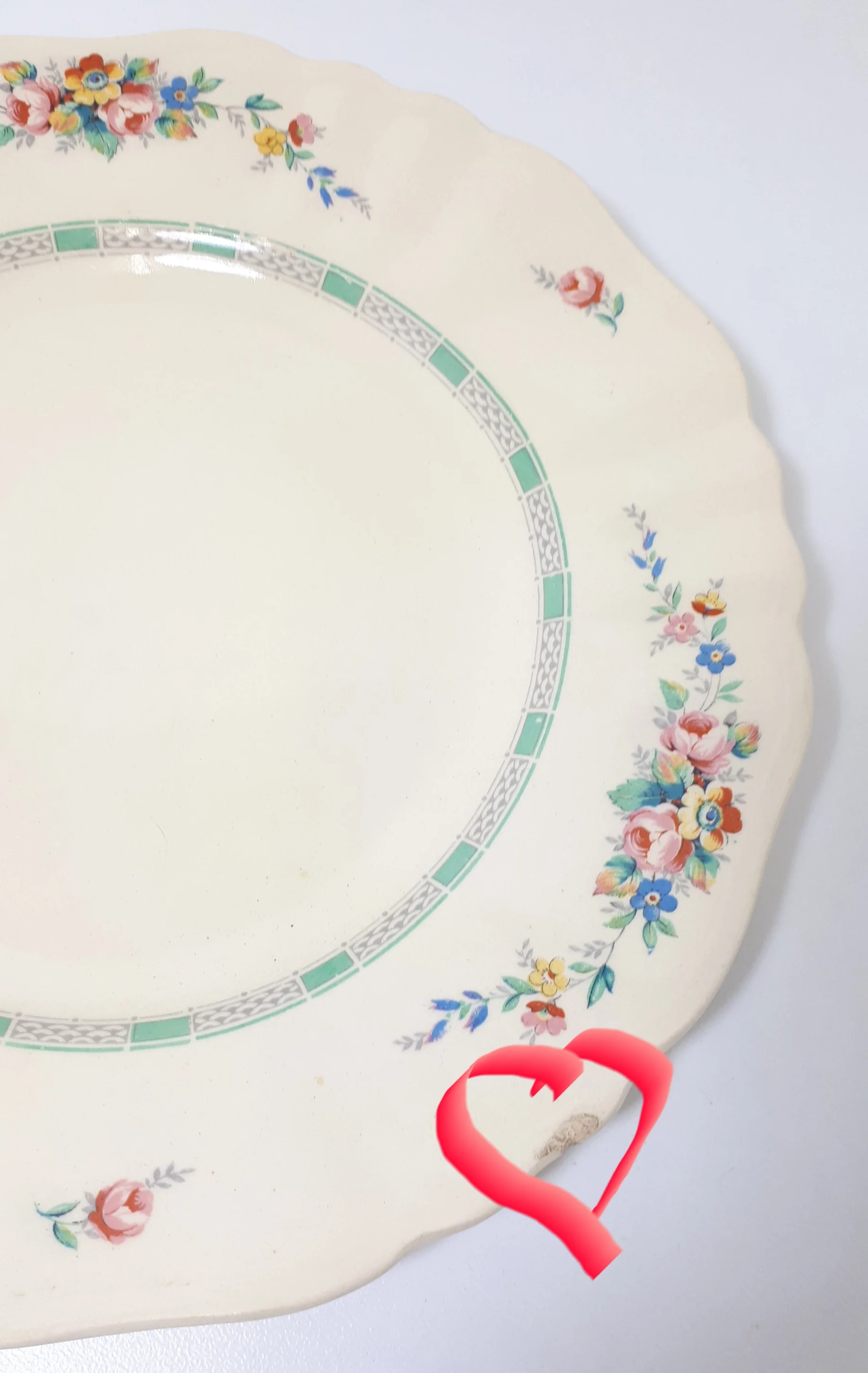 1912+ Antique J&G Meakin Sunshine Series Decorative Dinner Plate - Image 7