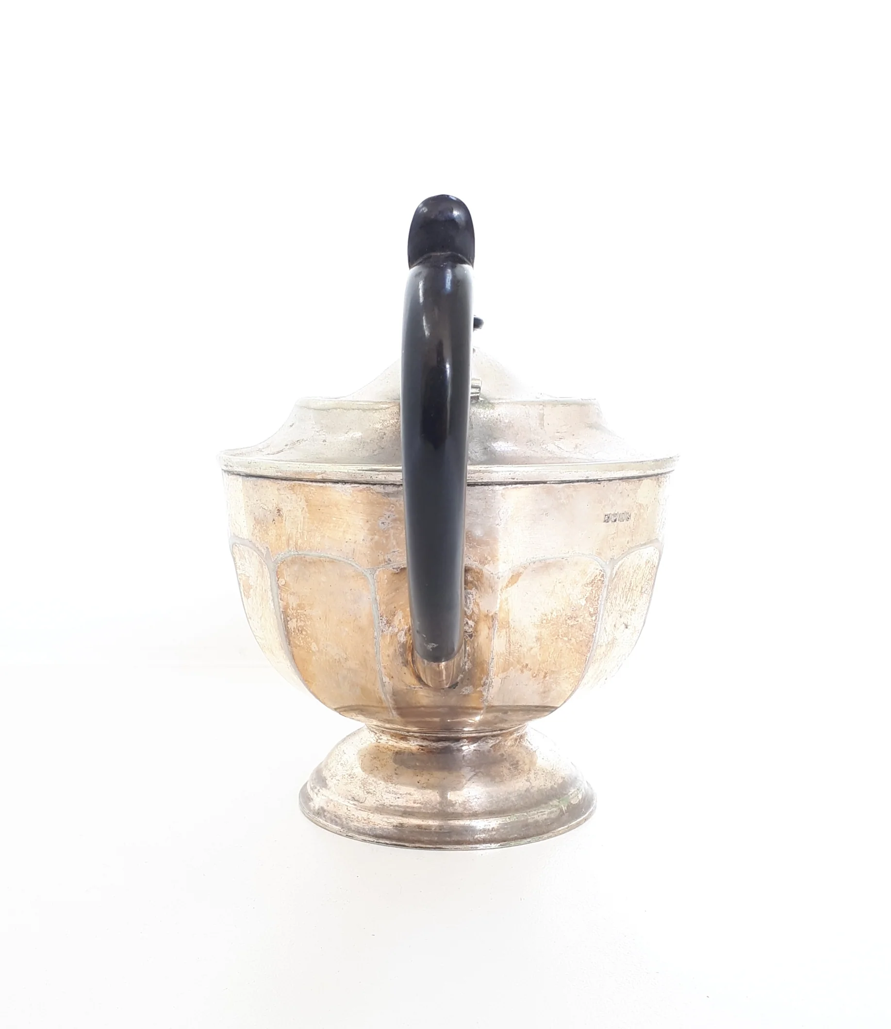 1920’s – 1930’s Georgian Era Silver Plated Tea Pot With Black Bakelite Handle & Lid Finial - Image 2