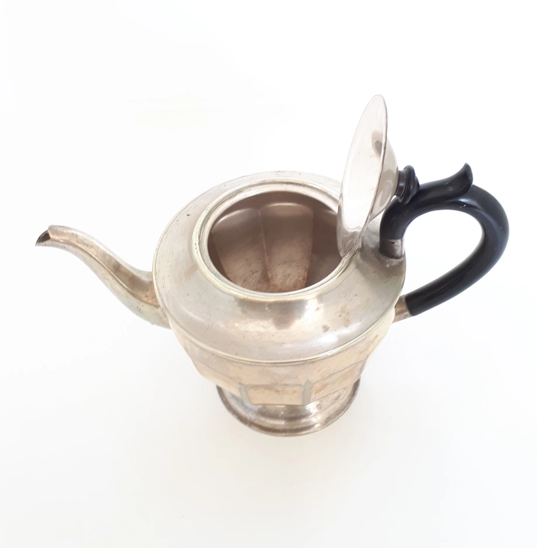 1920’s – 1930’s Georgian Era Silver Plated Tea Pot With Black Bakelite Handle & Lid Finial - Image 6