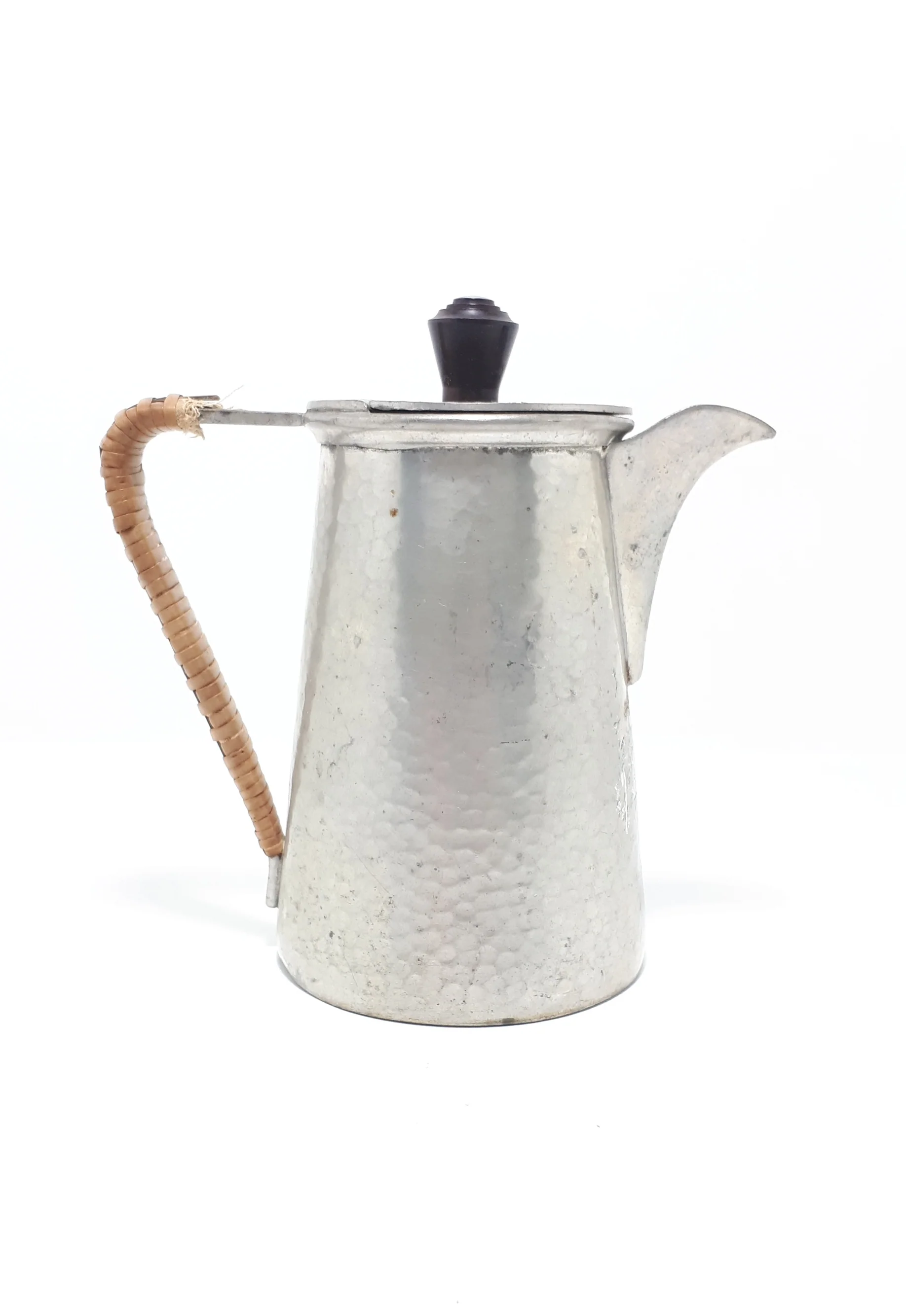 1926-1939 Vintage Craftsman (Viners of Sheffield) Hammered Metal Pewter Hot Water Pot - Image 3