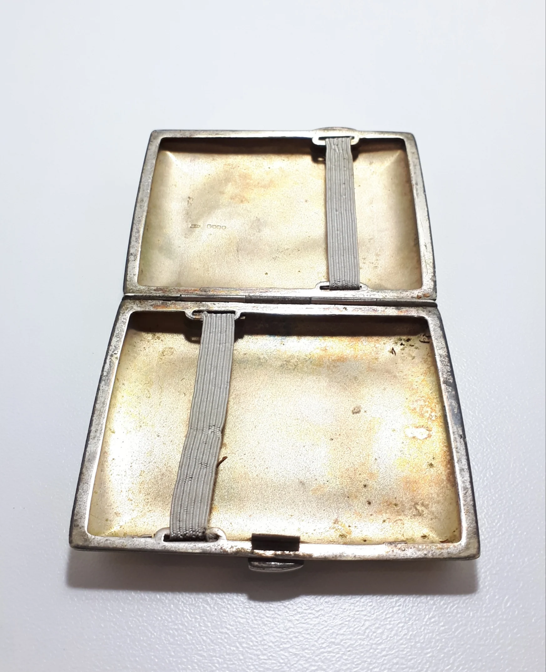 1930’s-1940’s Small Machine Tooled Silver Plated G.E.A. EPNS Calling Card Case - Image 5