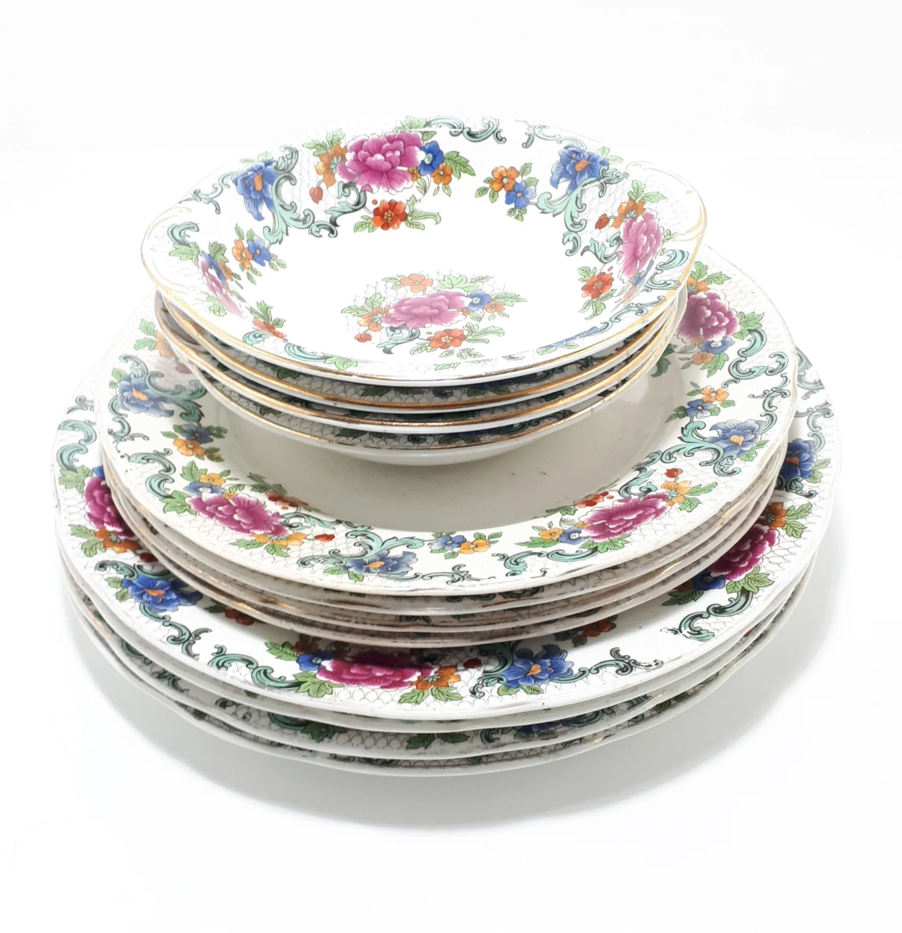 1930βs Assembled Booths Dinner Set For Four β Floradora Pattern - Image 2