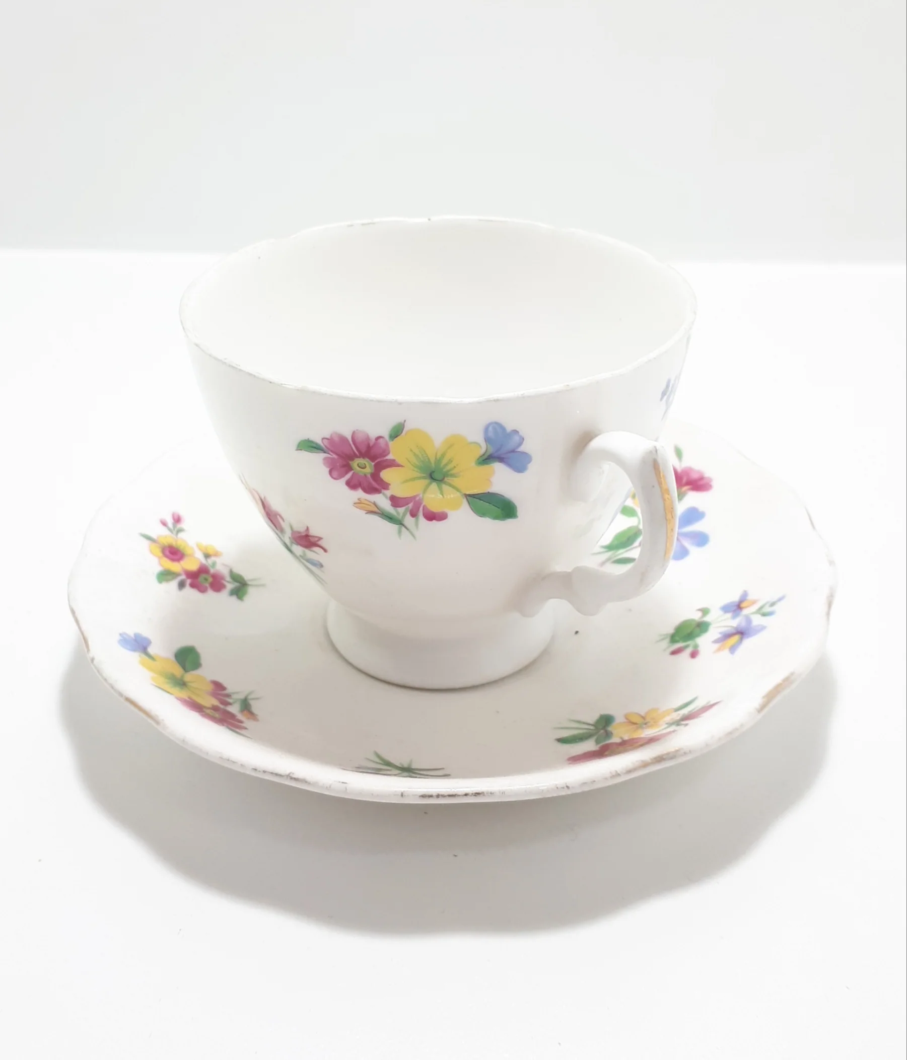 1950-1960 Fine Porcelain Royal Vale Tea Duo In The Royal Albert "Aden" Pattern - Image 4