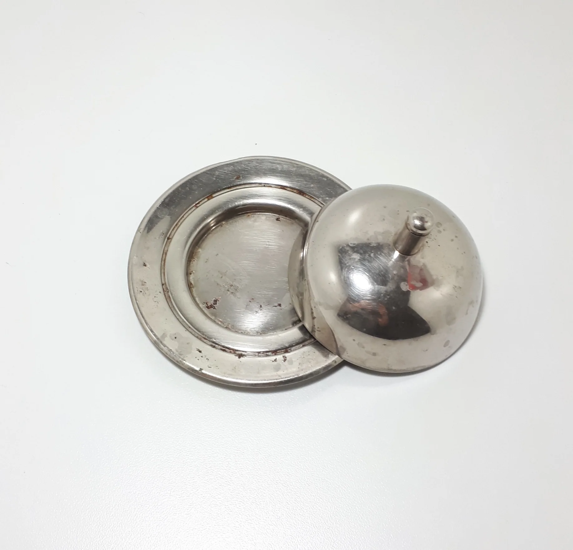 1960-1970's Stainless Steel Butter Dish With Domed Lid - Image 3