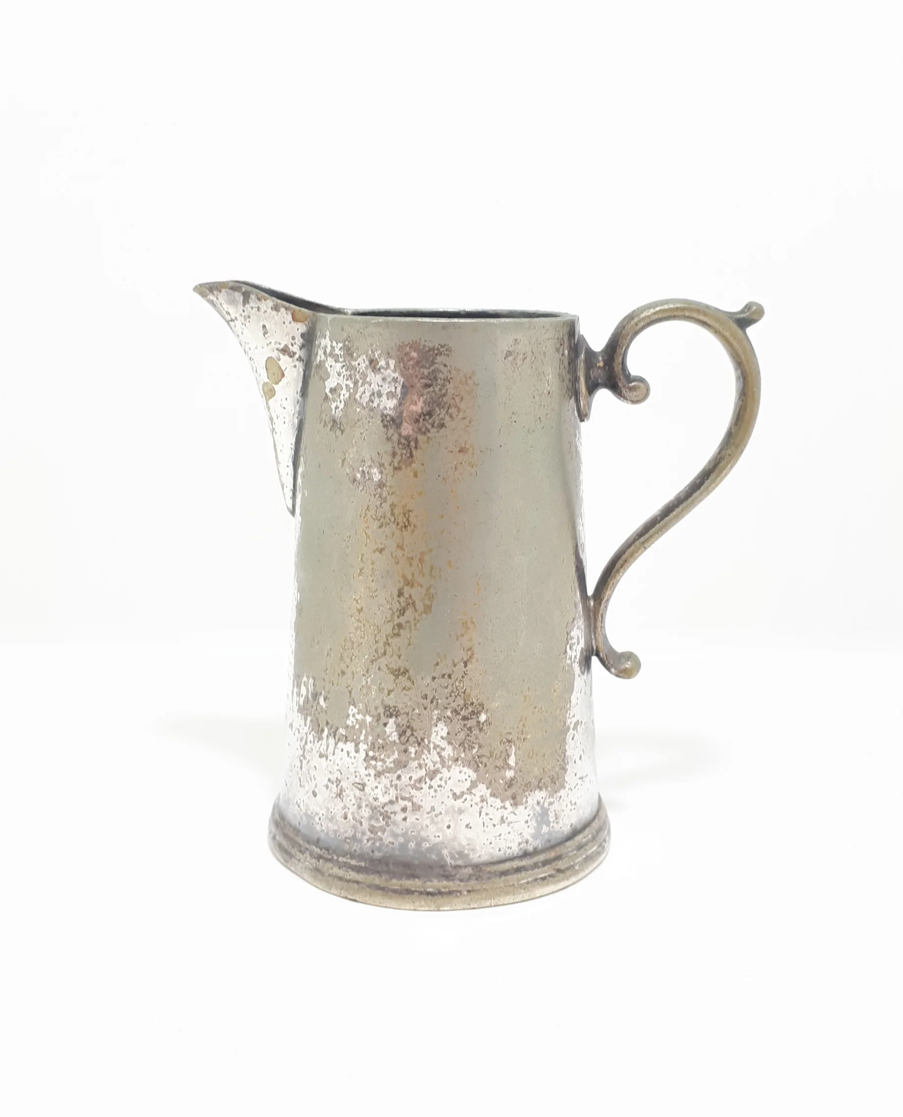 Antique 1896+ Silver Plated Fenton Bros. Ltd Sheffield Creamer / Milk Jug With Edwardian Handle