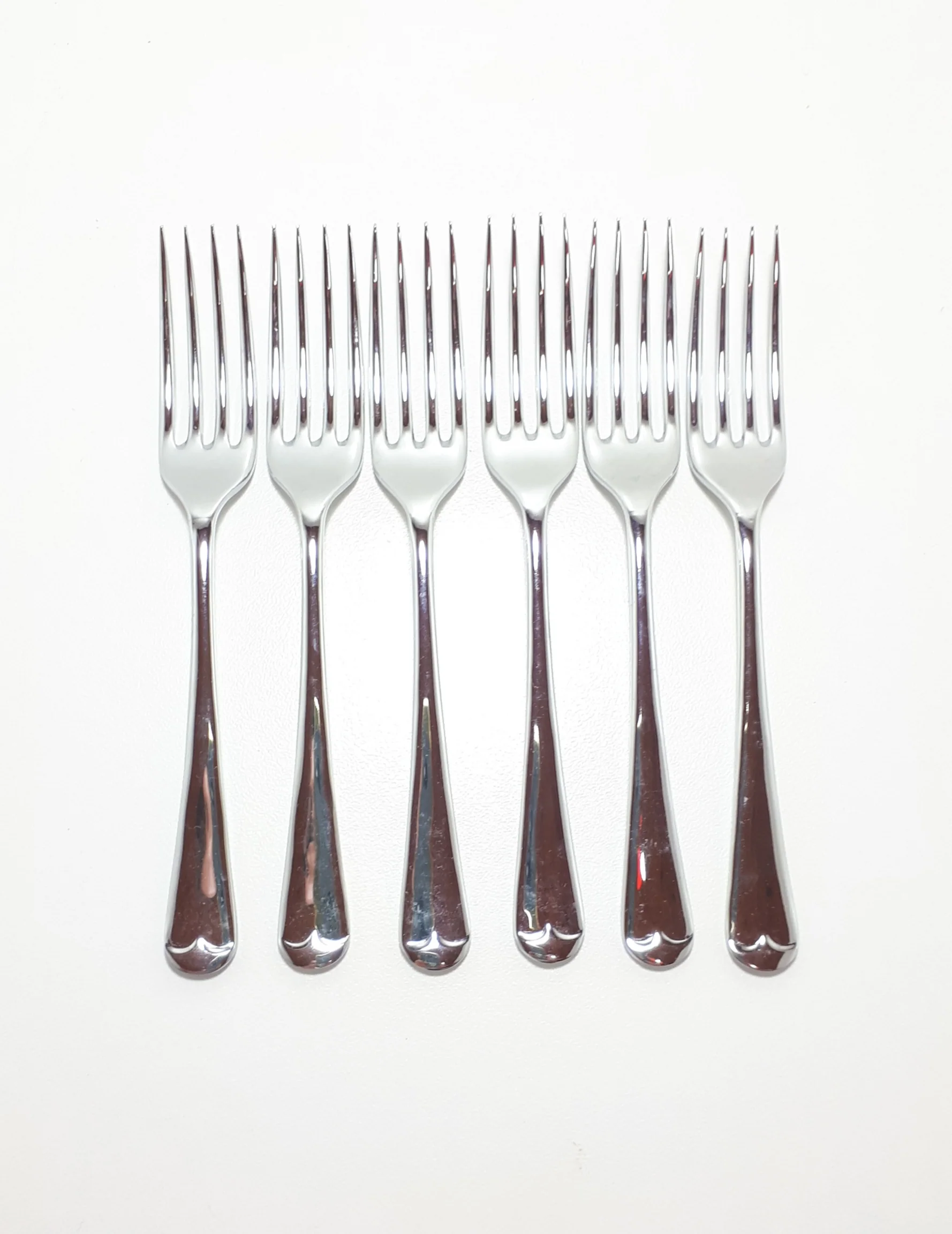 Antique Pre 1923 Set Of 6 Duraplate Pinder Bros. Sheffield Salad Forks - Dovetail Handles - Pristine