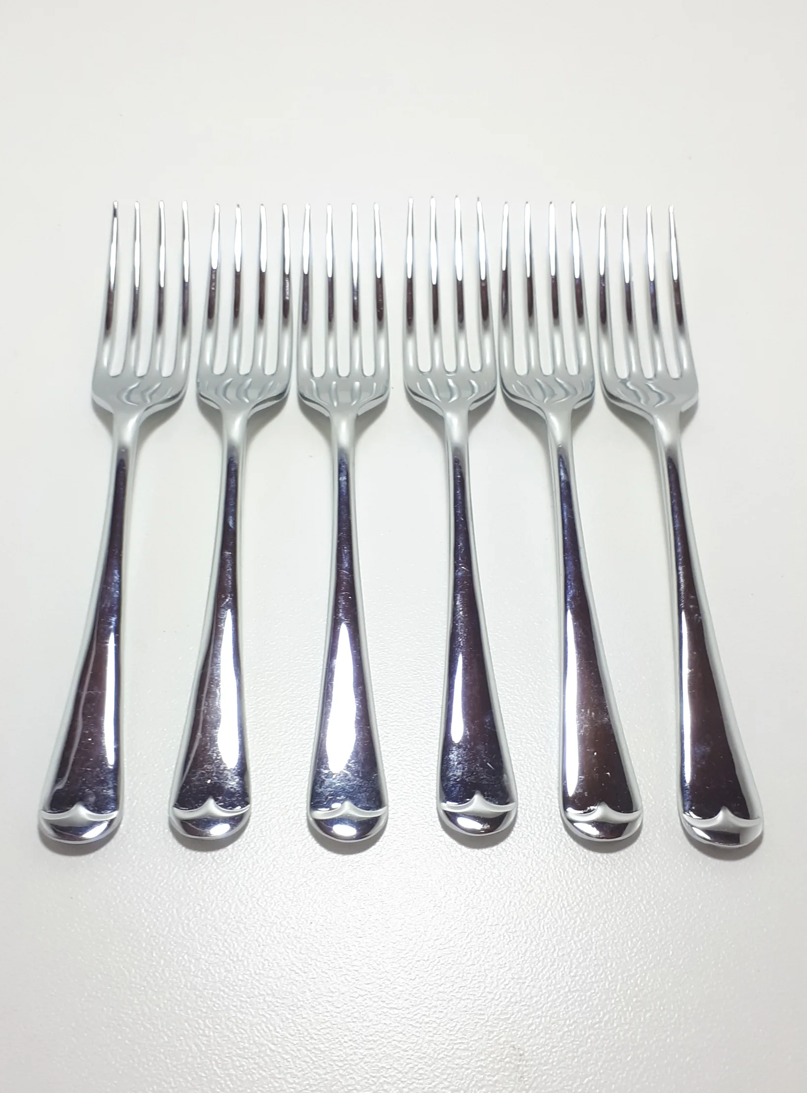 Antique Pre 1923 Set Of 6 Duraplate Pinder Bros. Sheffield Salad Forks - Dovetail Handles - Pristine - Image 2