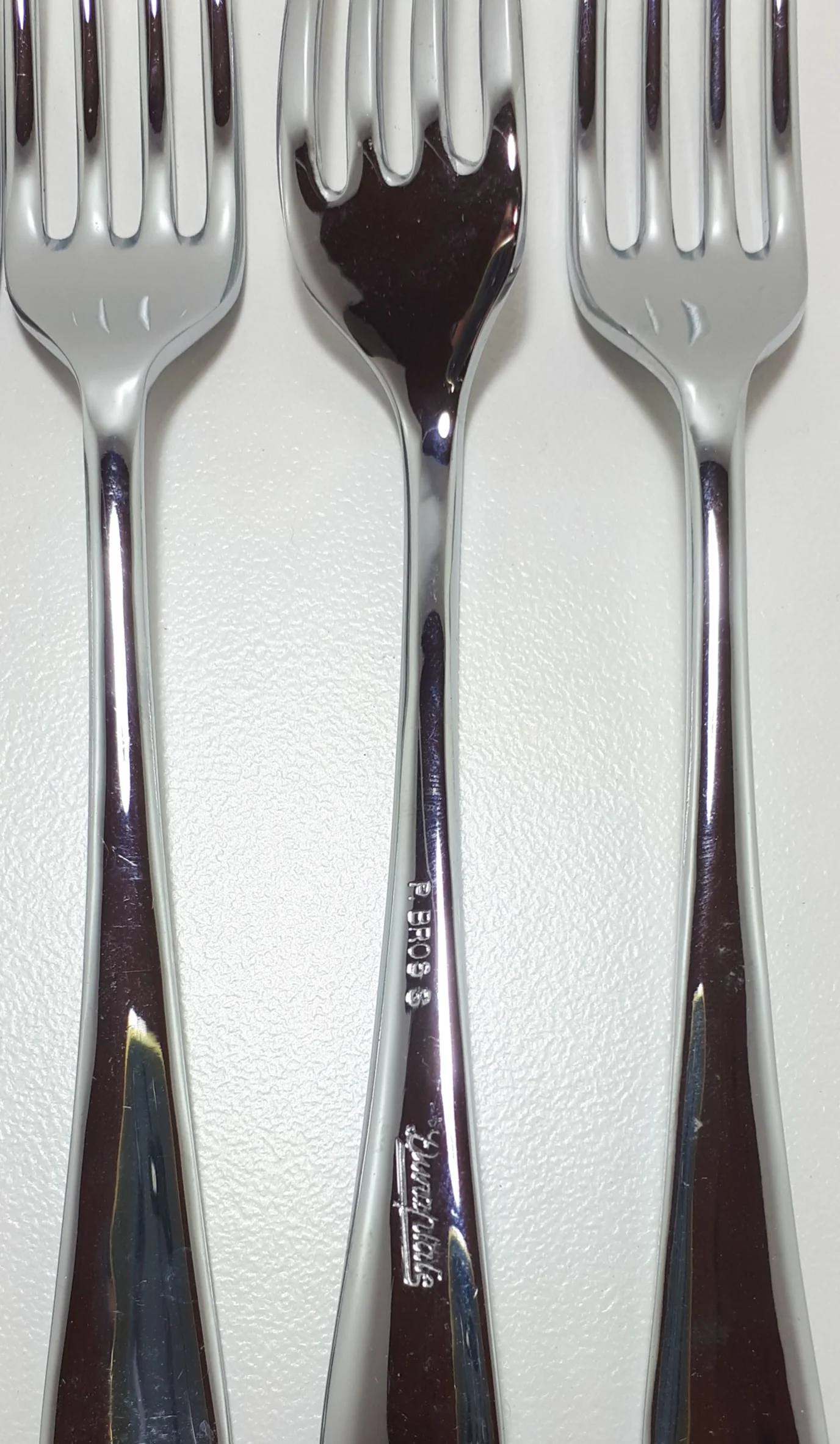 Antique Pre 1923 Set Of 6 Duraplate Pinder Bros. Sheffield Salad Forks - Dovetail Handles - Pristine - Image 3