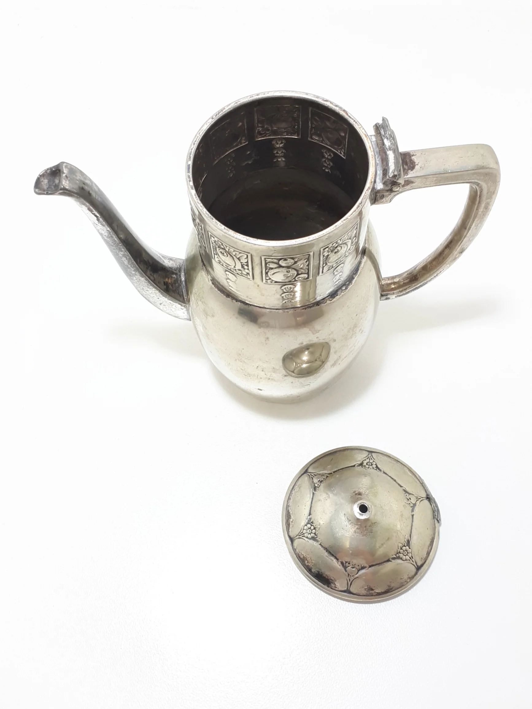 Antique Silver Plated Demitasse Coffee Pot - Image 7