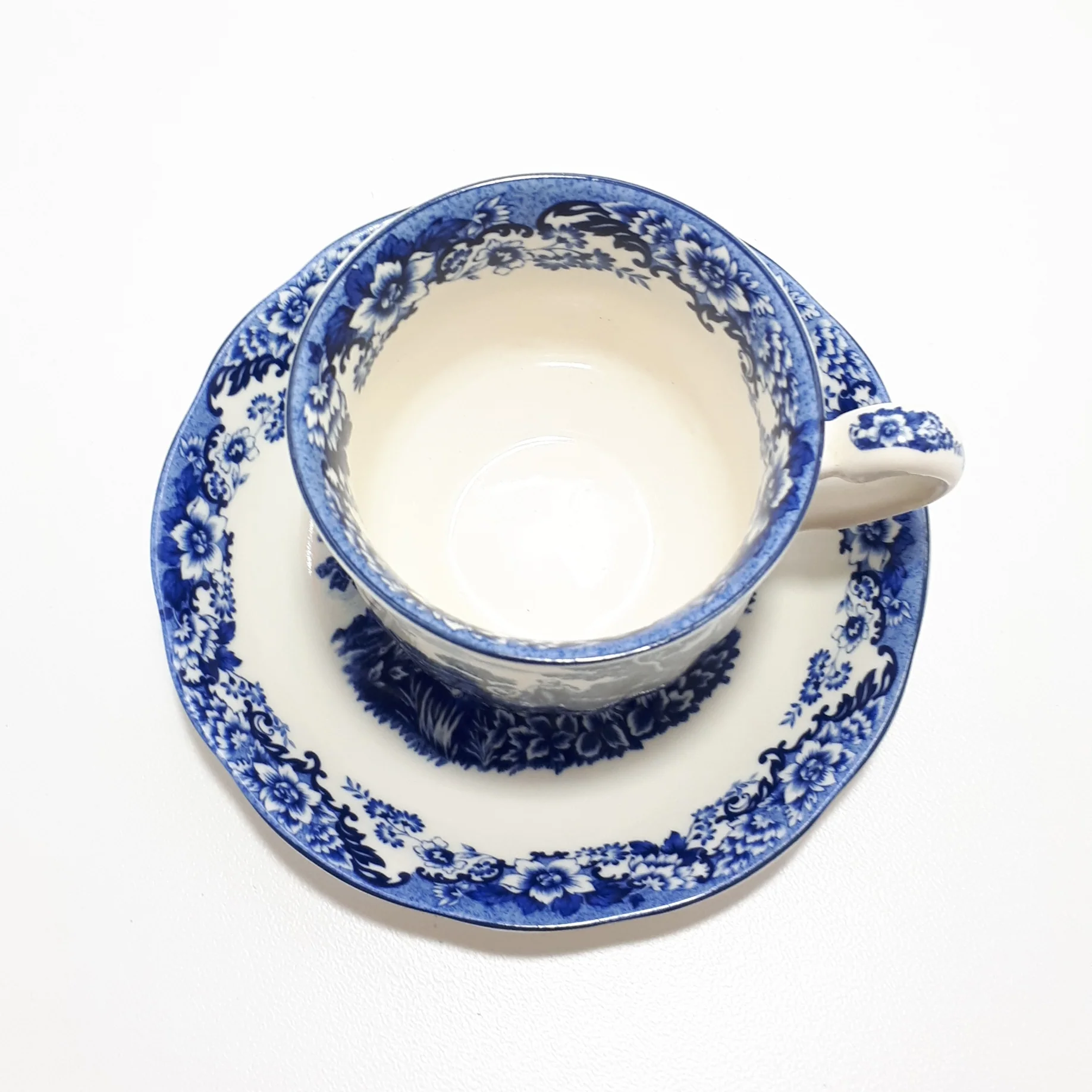 Blue & White William James Pastoral Symphony Tea / Coffee Duo – Cup & Saucer - Image 5
