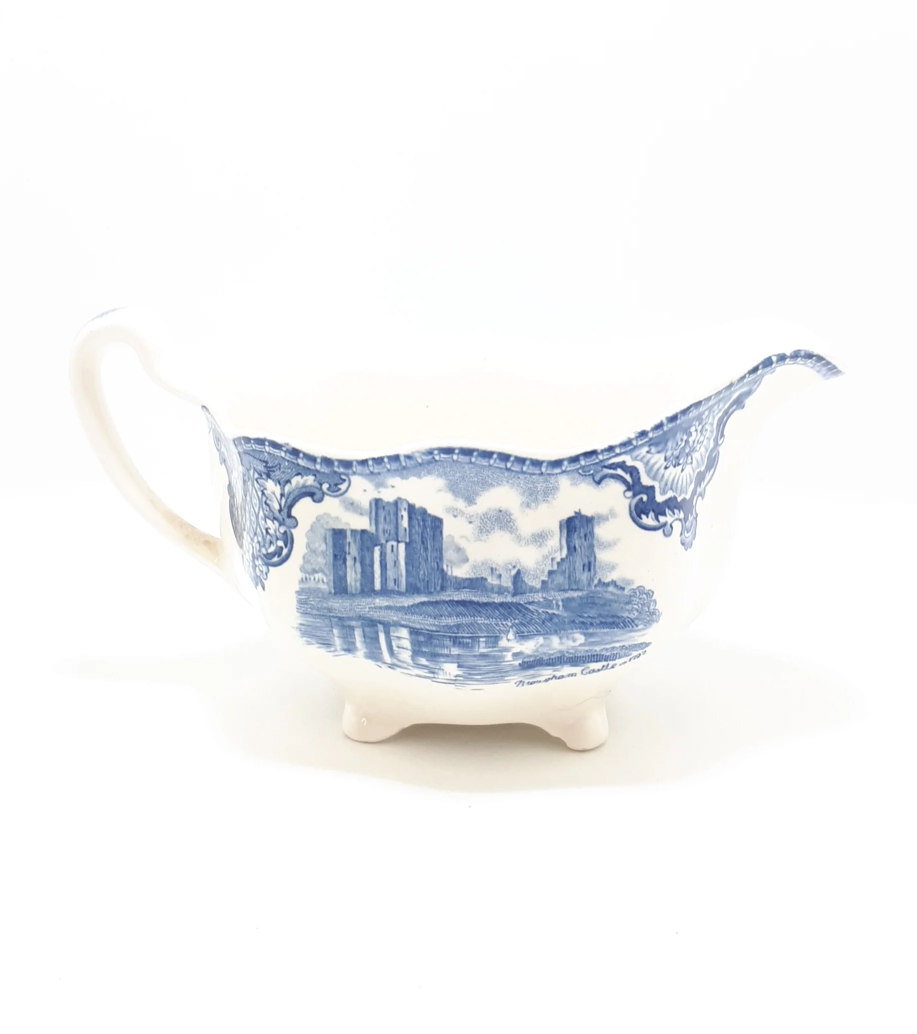 Ceramic Johnson Bros “Old Britain Castles” Blue Sauce / Gravy Boat - Image 3