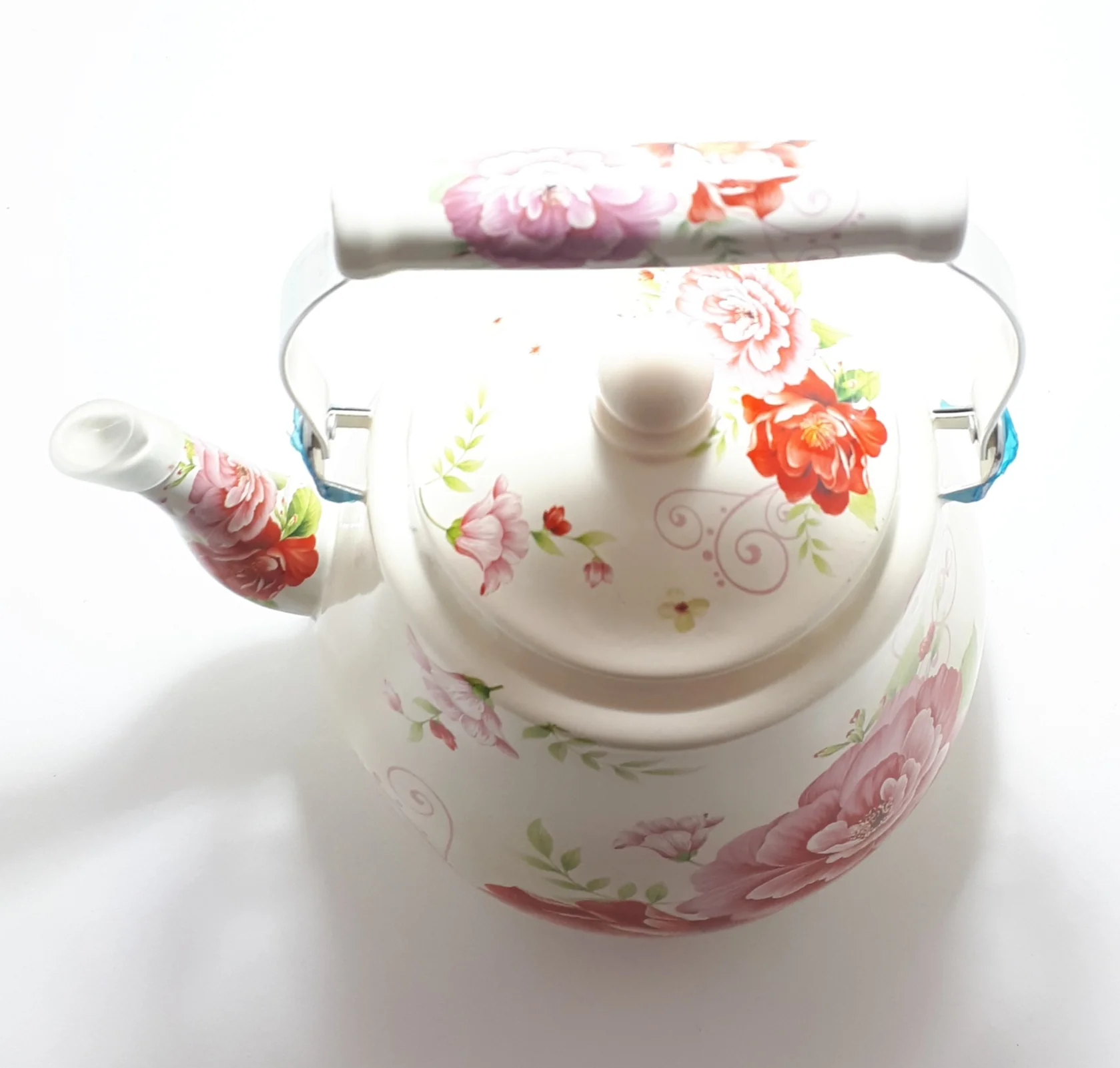 Contemporary Peony Enamel Kettle – 5 Litre Capacity - Image 7