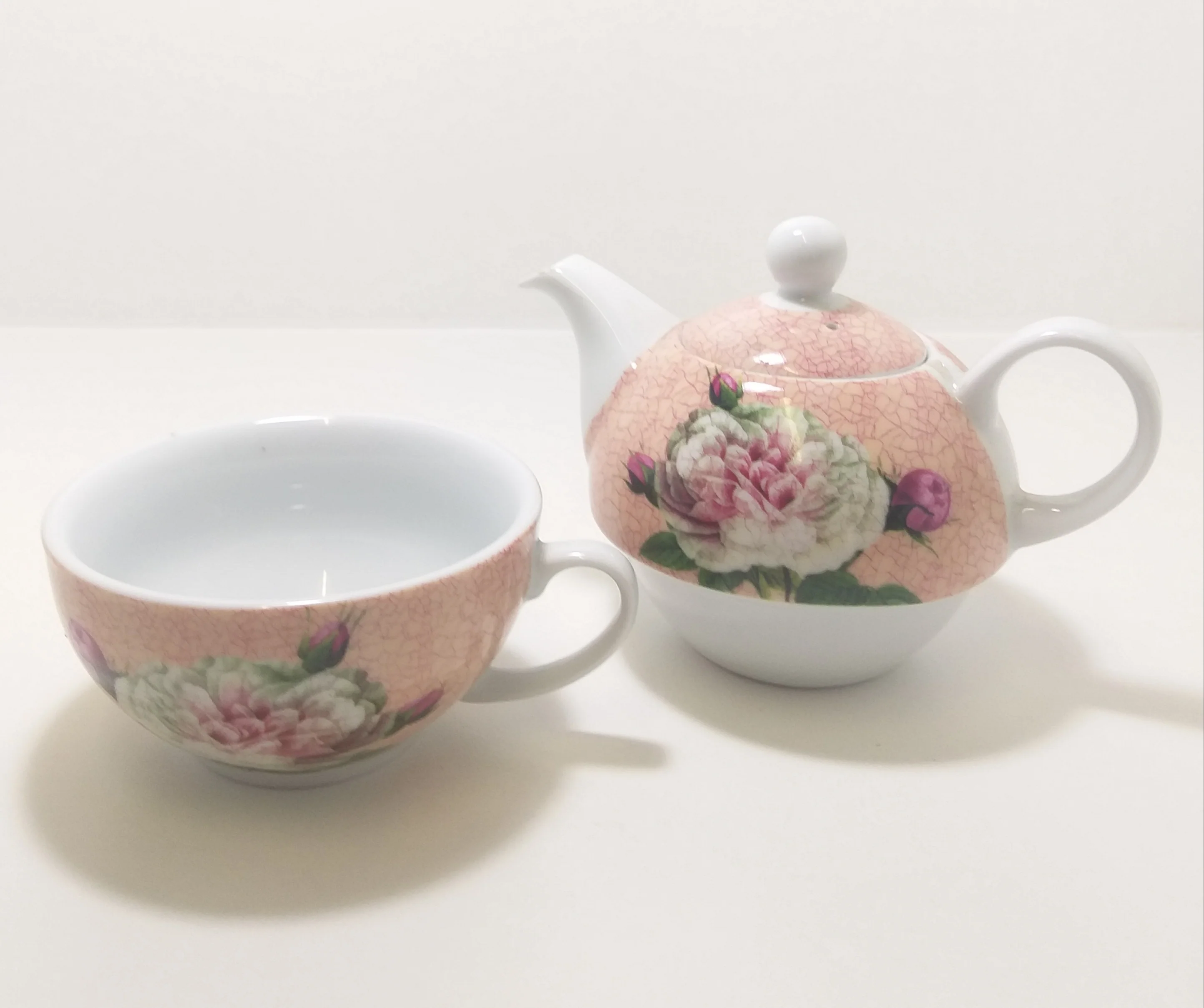 Contemporary Porcelain Tea-For-One Combo – Tea Pot & Tea Cup - Image 7