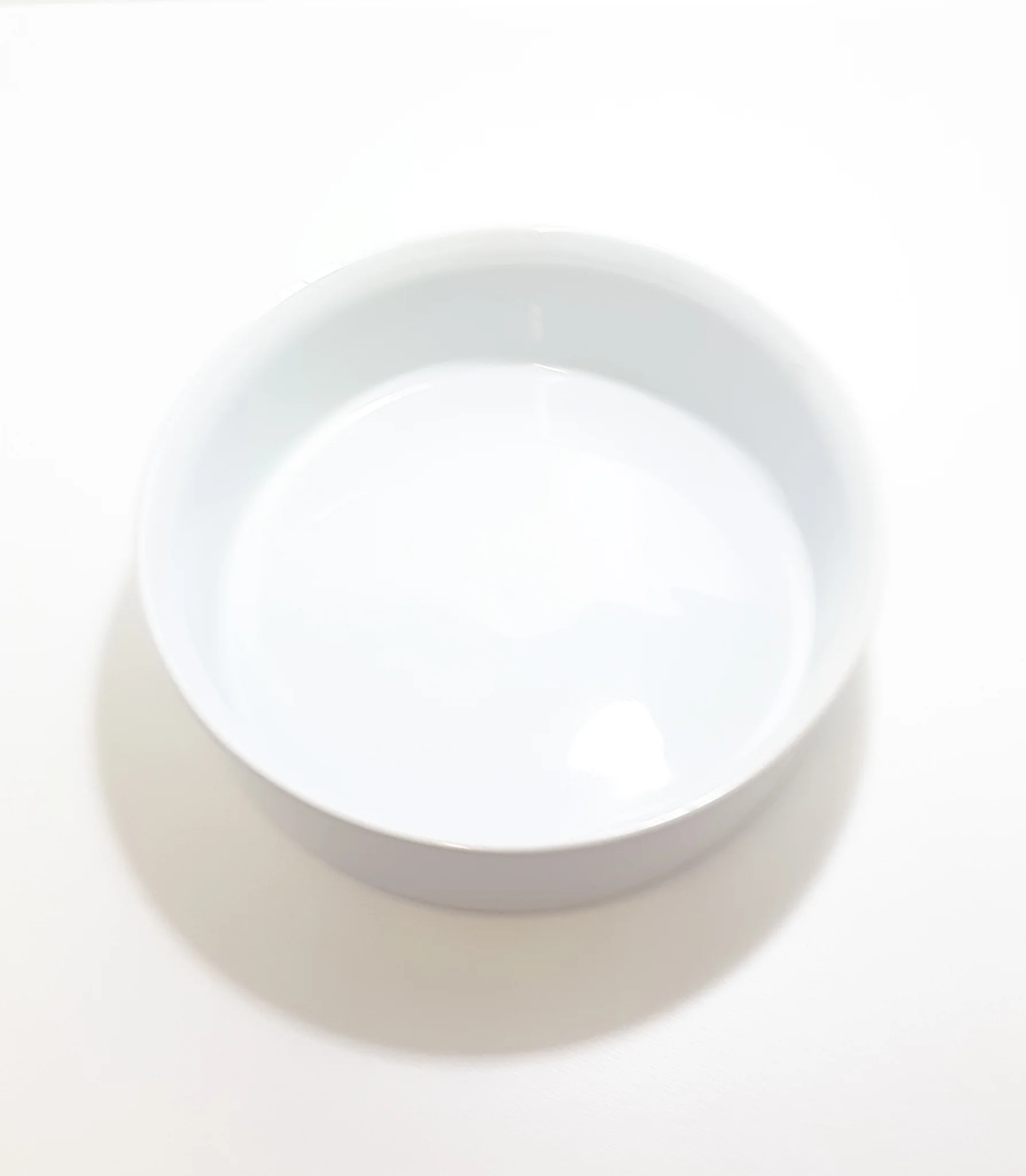 Contemporary White Round Porcelain Baking Dish / Open Casserole - Image 3