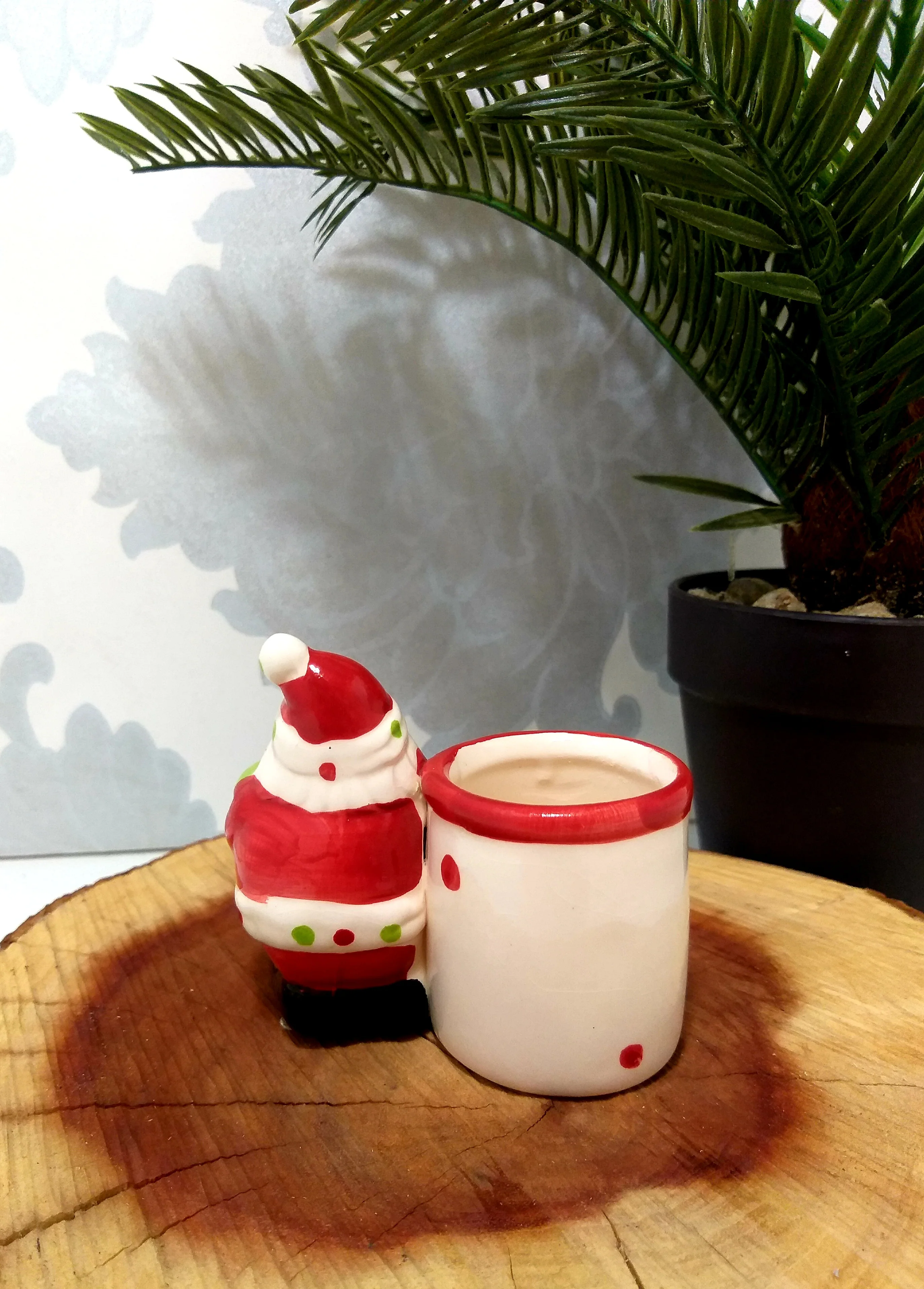 Cute Little Porcelain Santa Toothpick Holder - Image 5