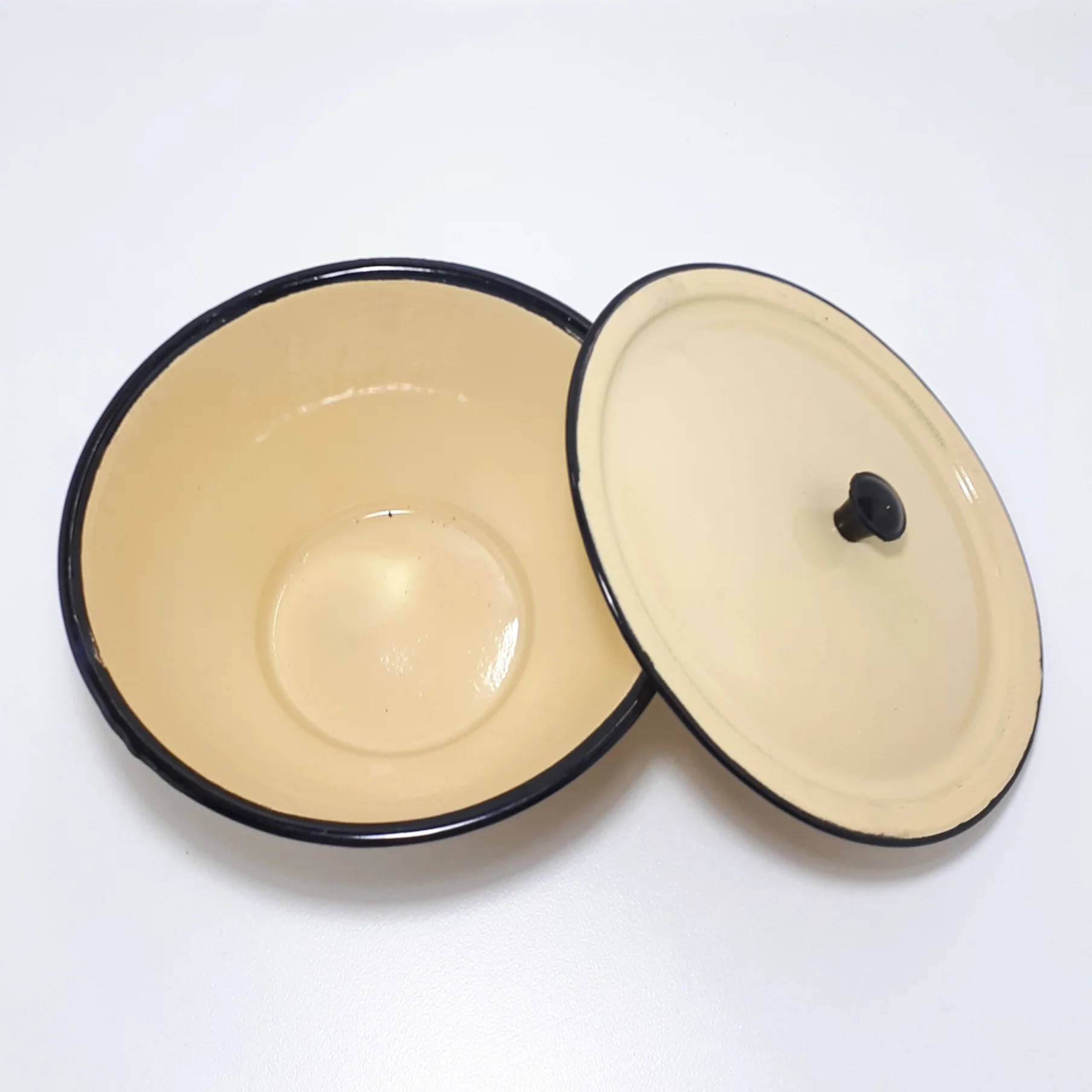 Enamel Footed & Lidded Bowl - Image 6
