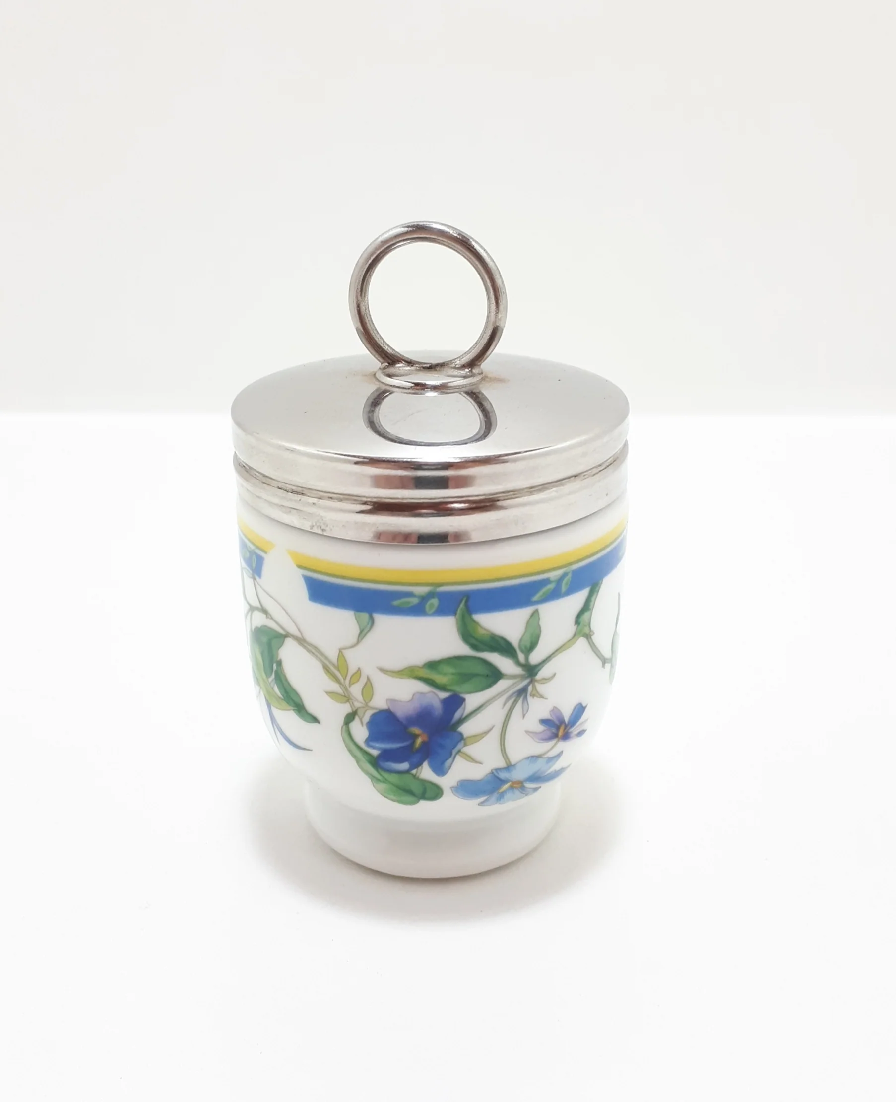 Highly Collectable Royal Worcester Fine Porcelain Egg-coddler: Pastorale Pattern 47-9 - Image 2