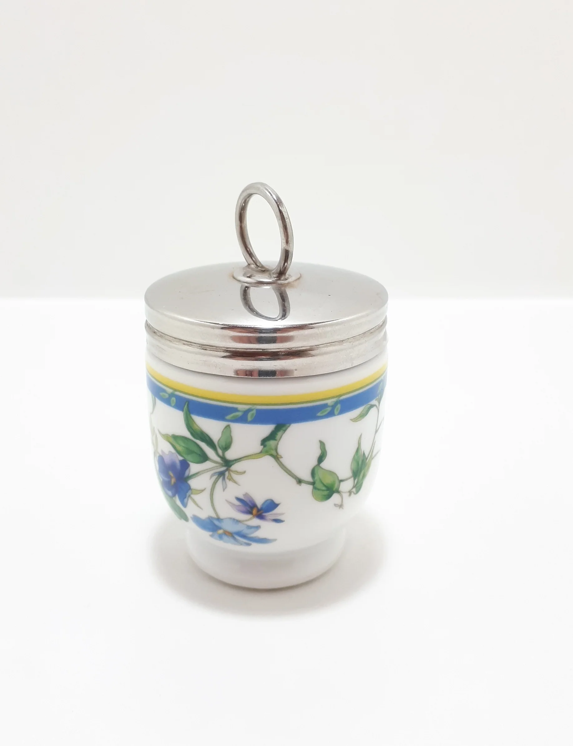 Highly Collectable Royal Worcester Fine Porcelain Egg-coddler: Pastorale Pattern 47-9 - Image 3