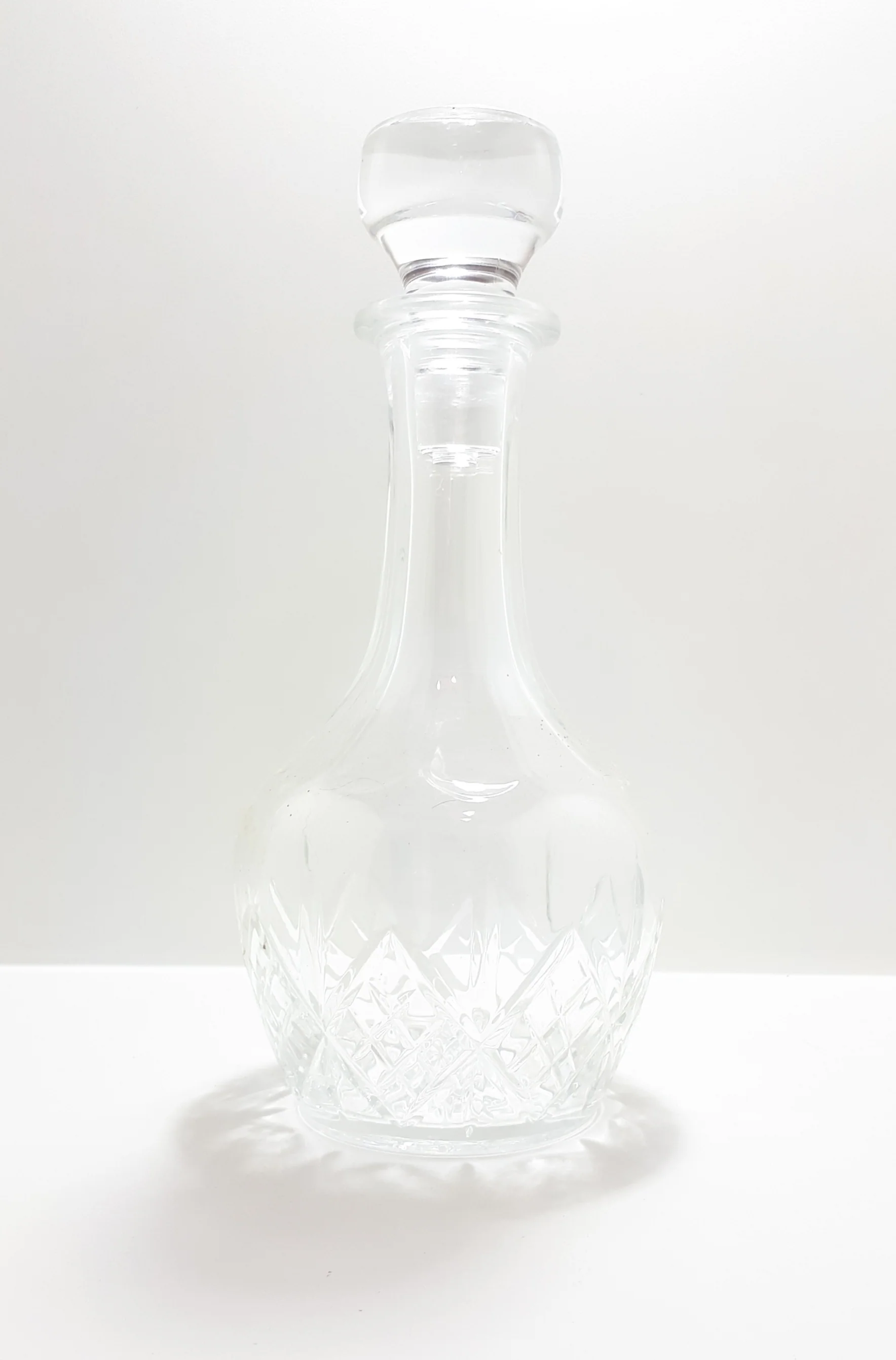 Large Vintage Lead Glass Wine / Port Decanter In Waterford Style With Stopper - Image 2