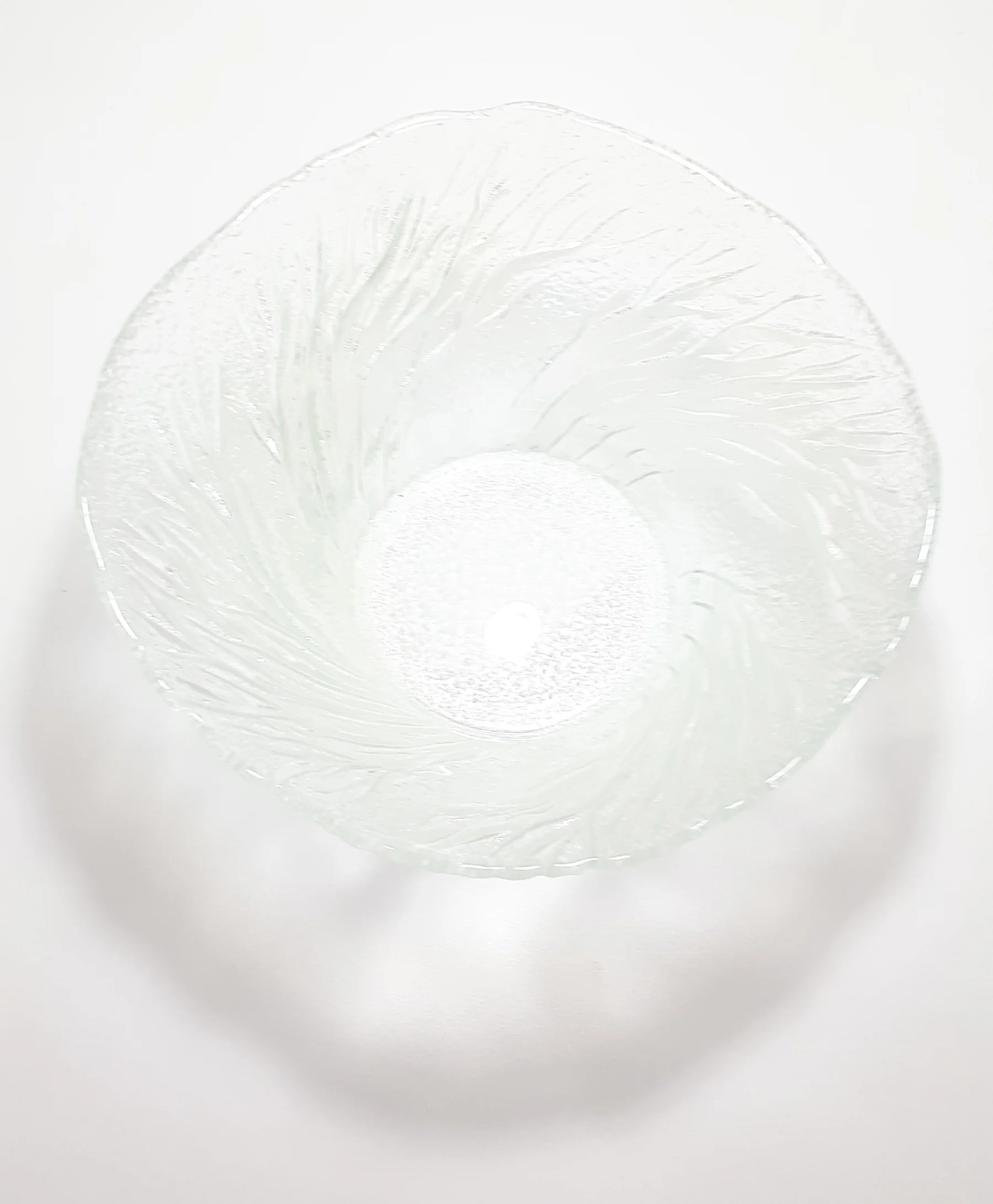 Large Vintage Molded, Textured & Patterned Glass Fruit/Salad Bowl - Image 4