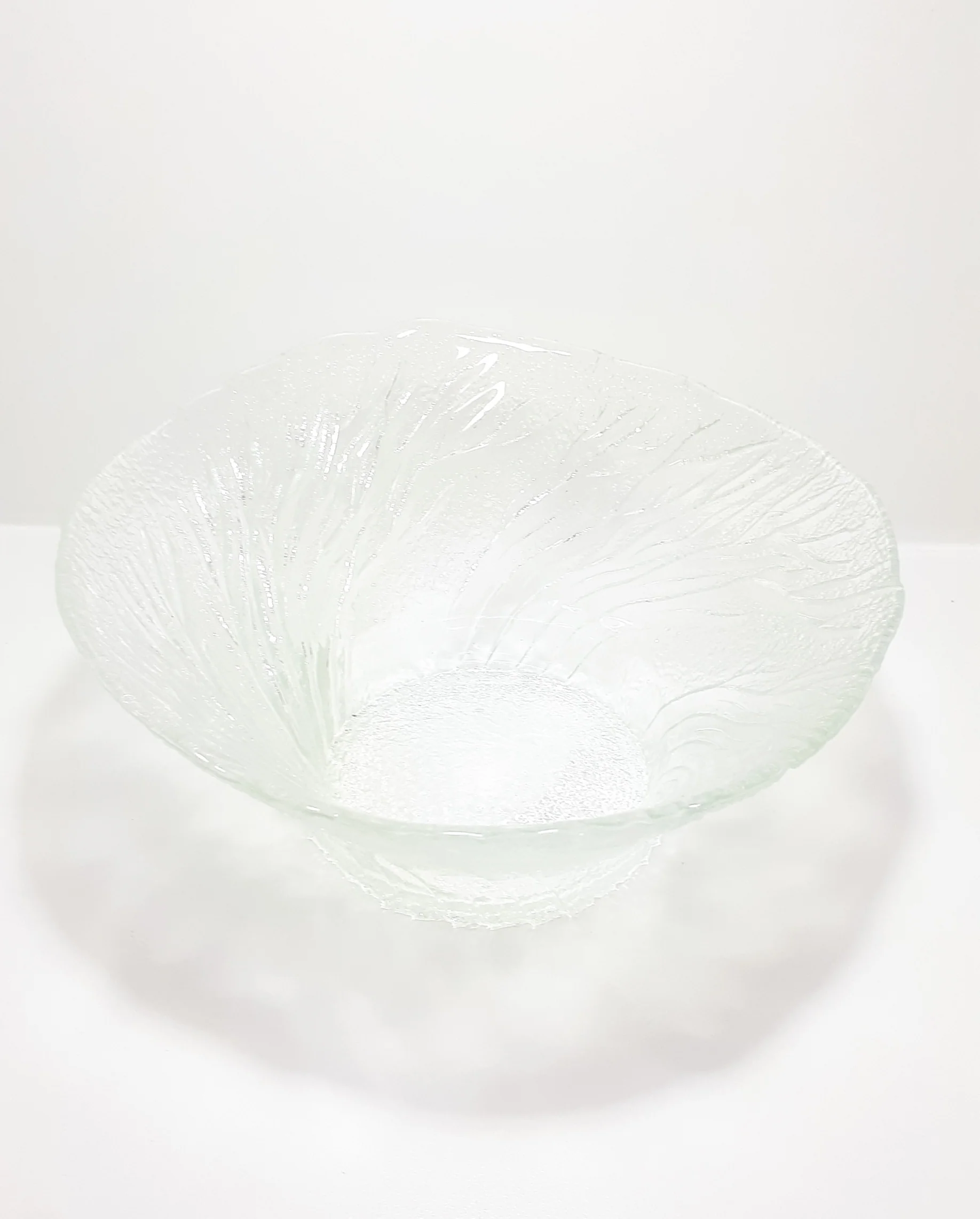 Large Vintage Molded, Textured & Patterned Glass Fruit/Salad Bowl - Image 5