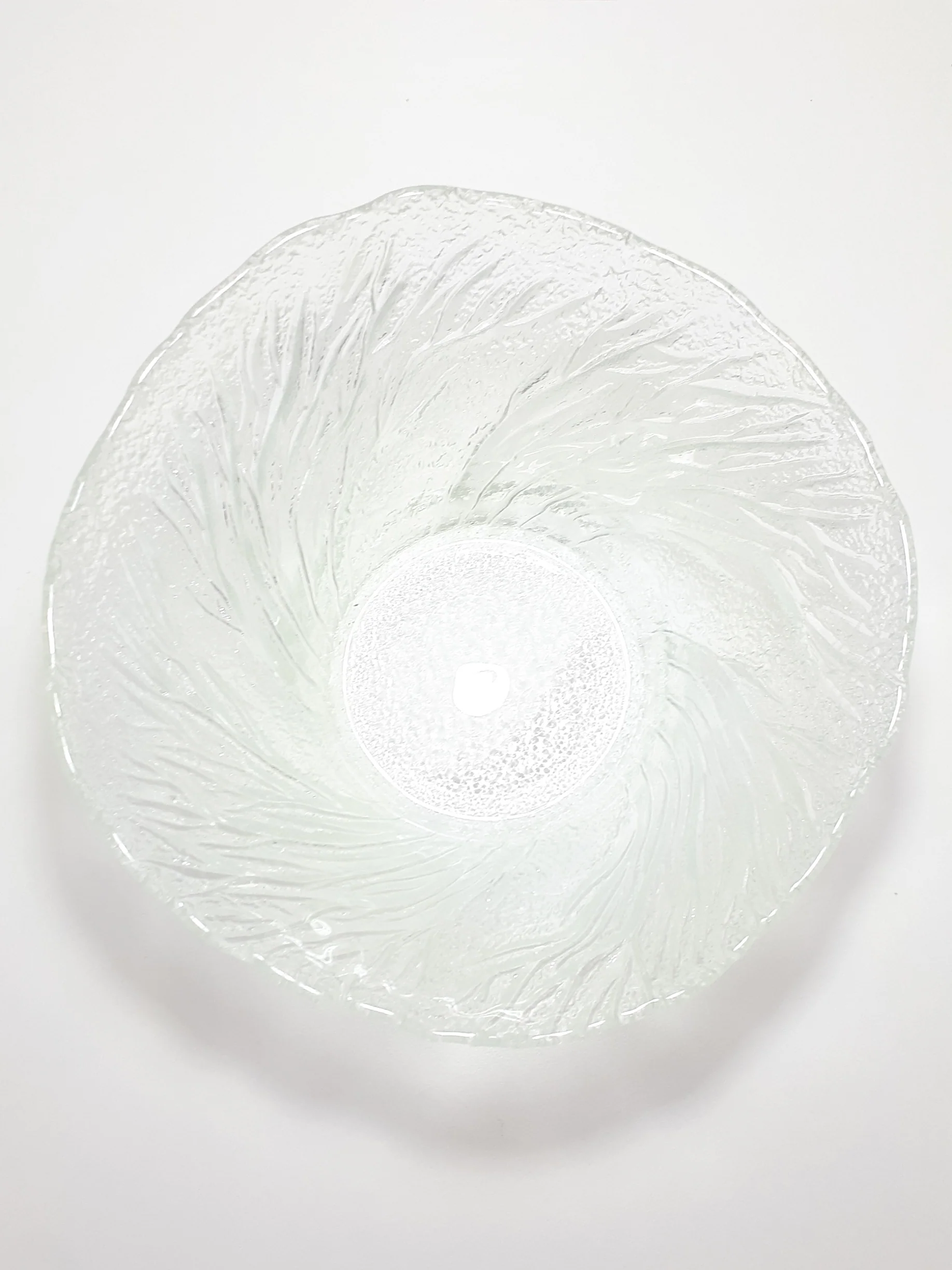 Large Vintage Molded, Textured & Patterned Glass Fruit/Salad Bowl - Image 6
