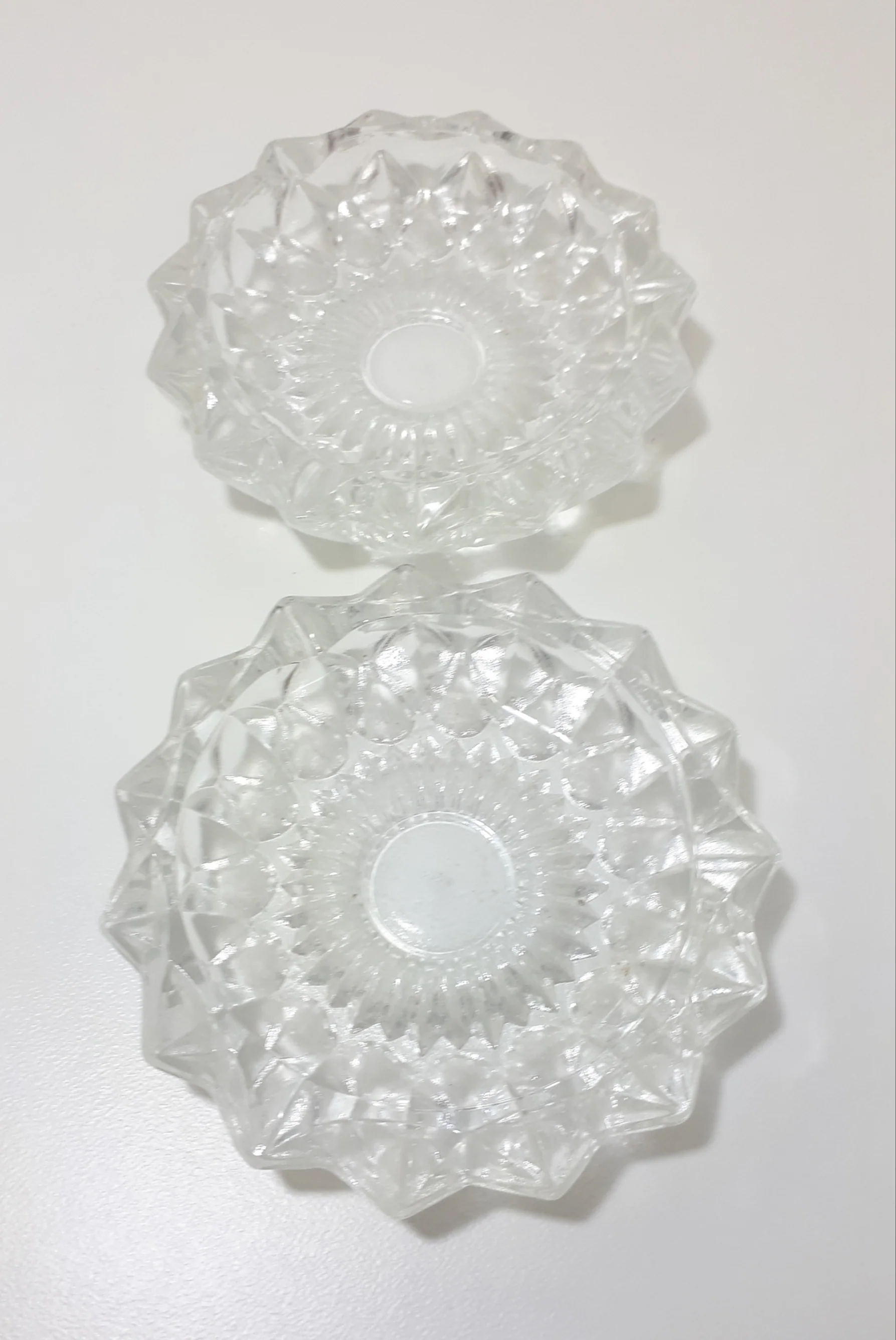Pair Of Heavy Italian Pressed Glass Ash Trays - Image 3
