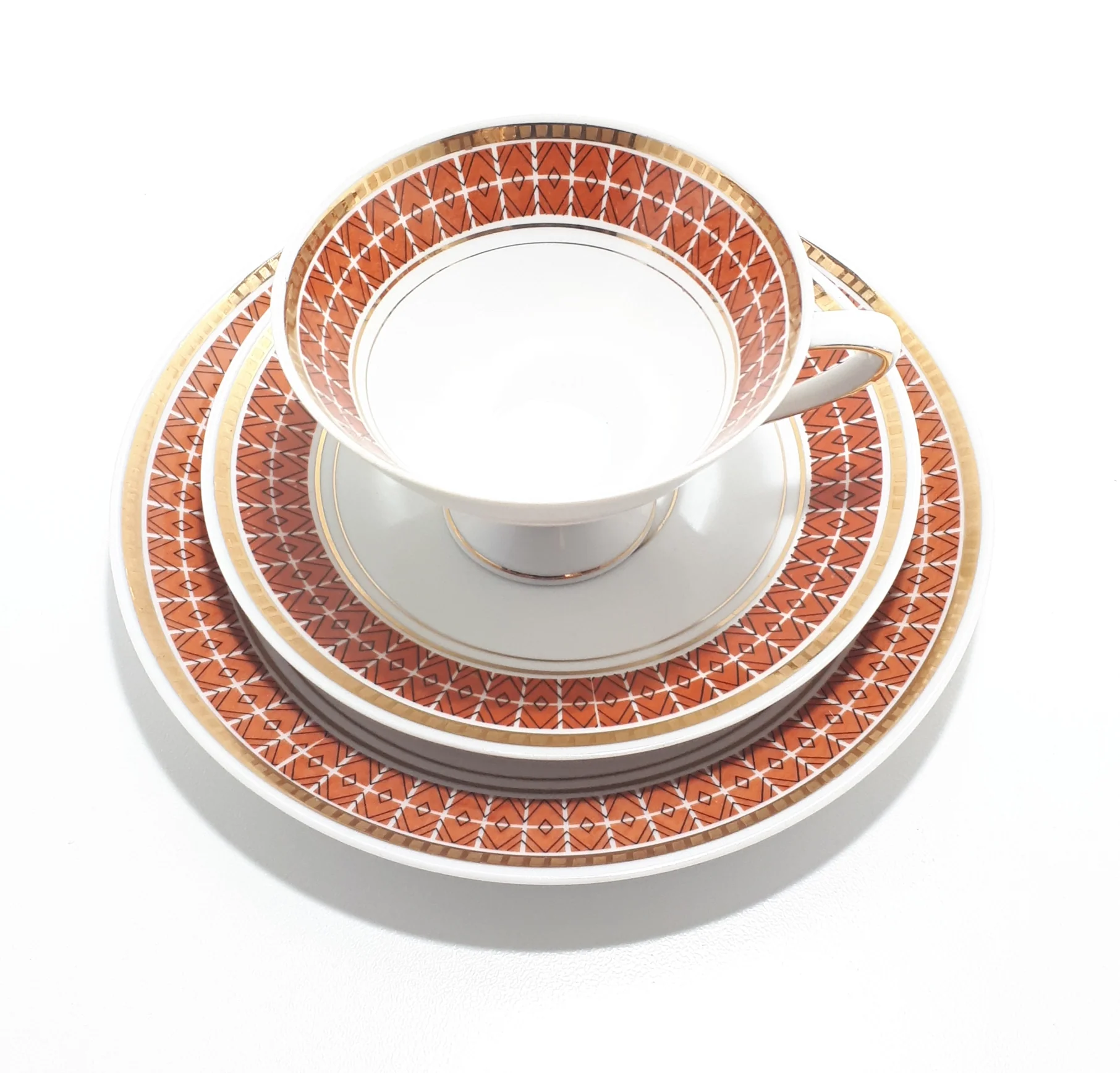 Plaue Schierholz (Germany) Tea Trio – Cup, Saucer & Tea Plate - Image 2