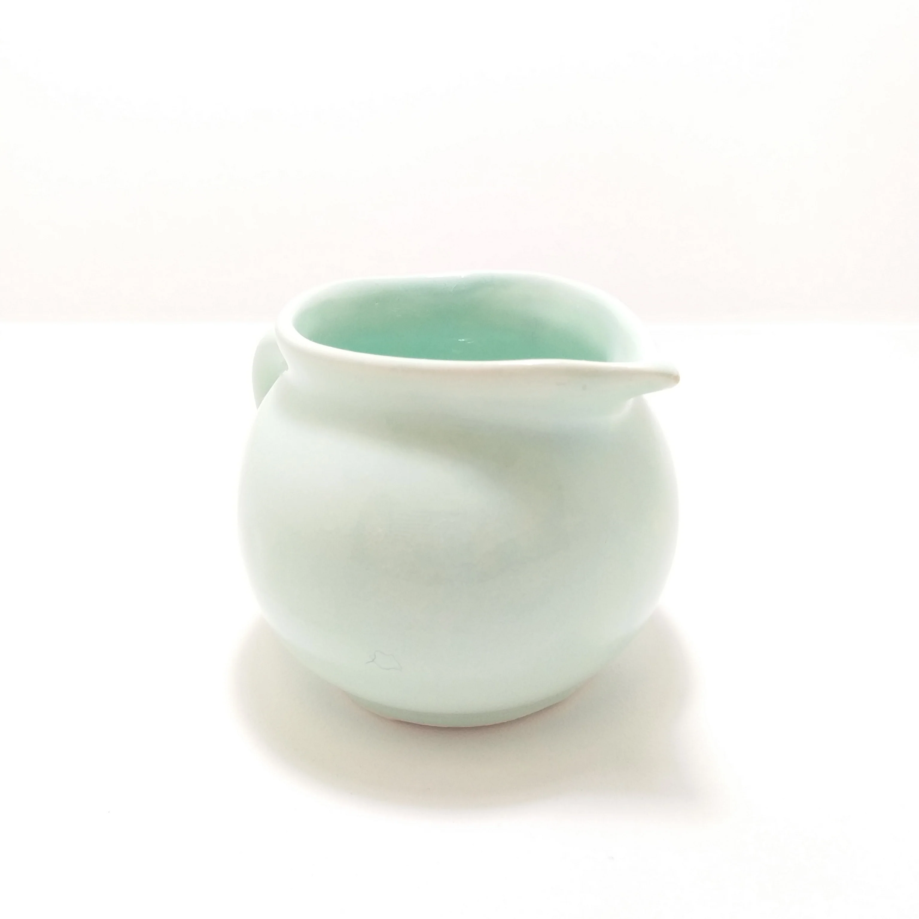 Powder Blue Ceramic Creamer / Milk Jug With Gloss Glaze - Image 4