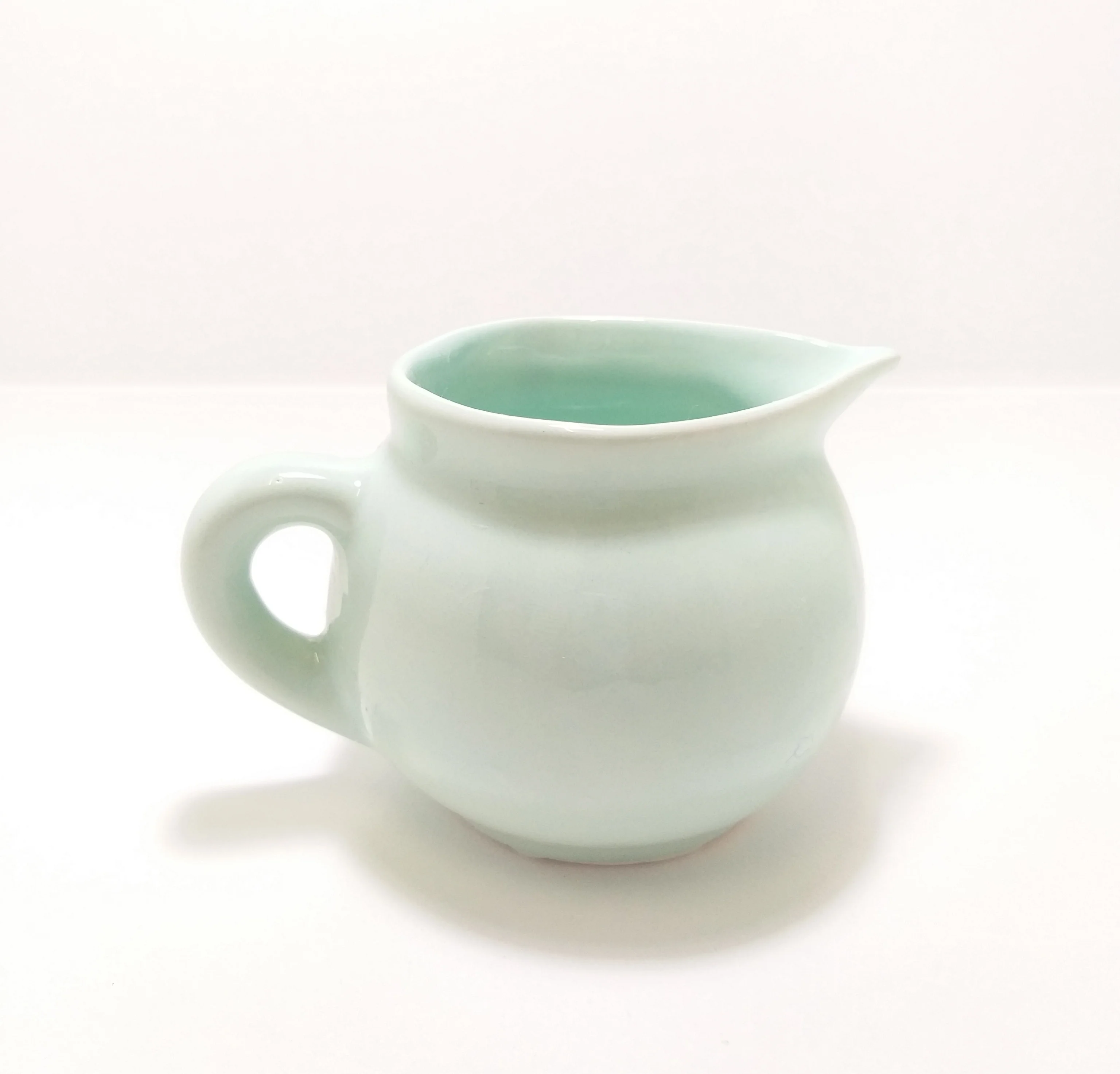 Powder Blue Ceramic Creamer / Milk Jug With Gloss Glaze - Image 5