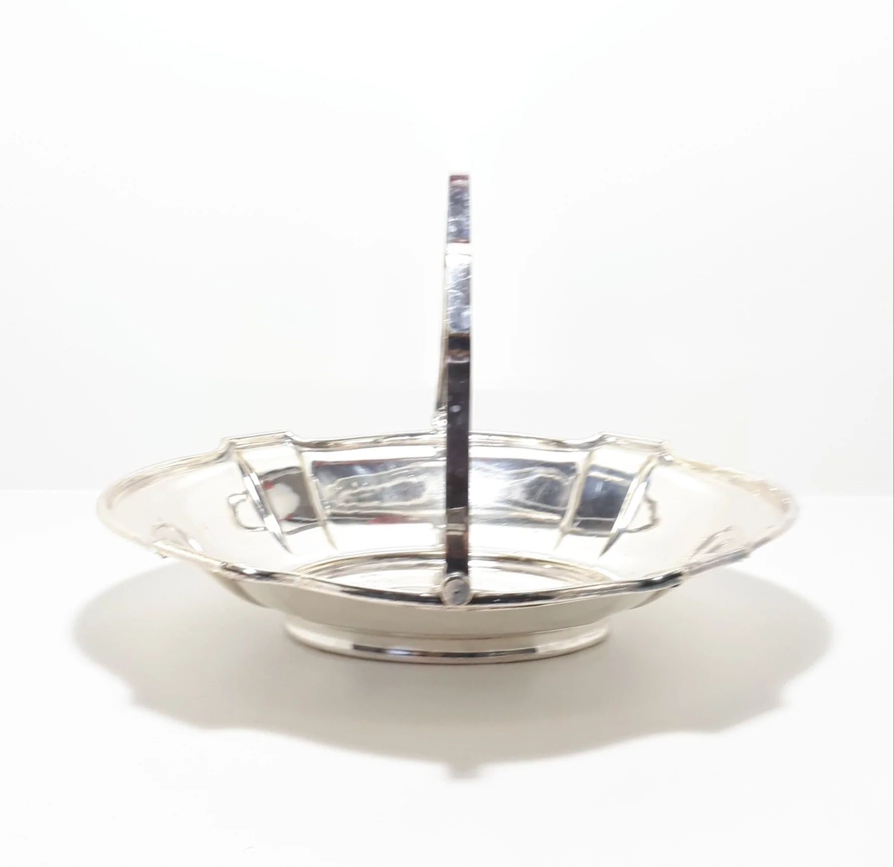 Pre 1874 Rare Antique Silver Plated John Round & Son, Sheffield Bowl With Swing Handle - Image 5