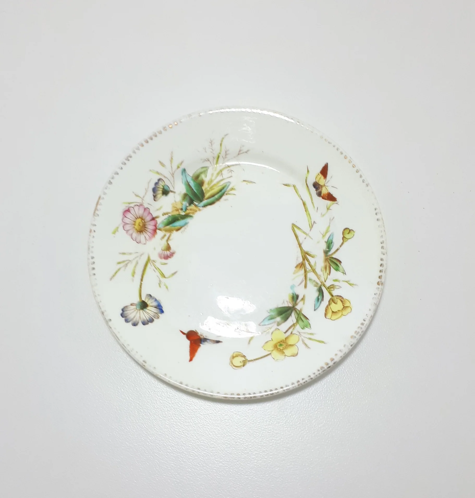 Rare Antique 1885-1891 Waine & Bates, Longton Fine Porcelain Tea Plate Rd No 51238 - Image 2