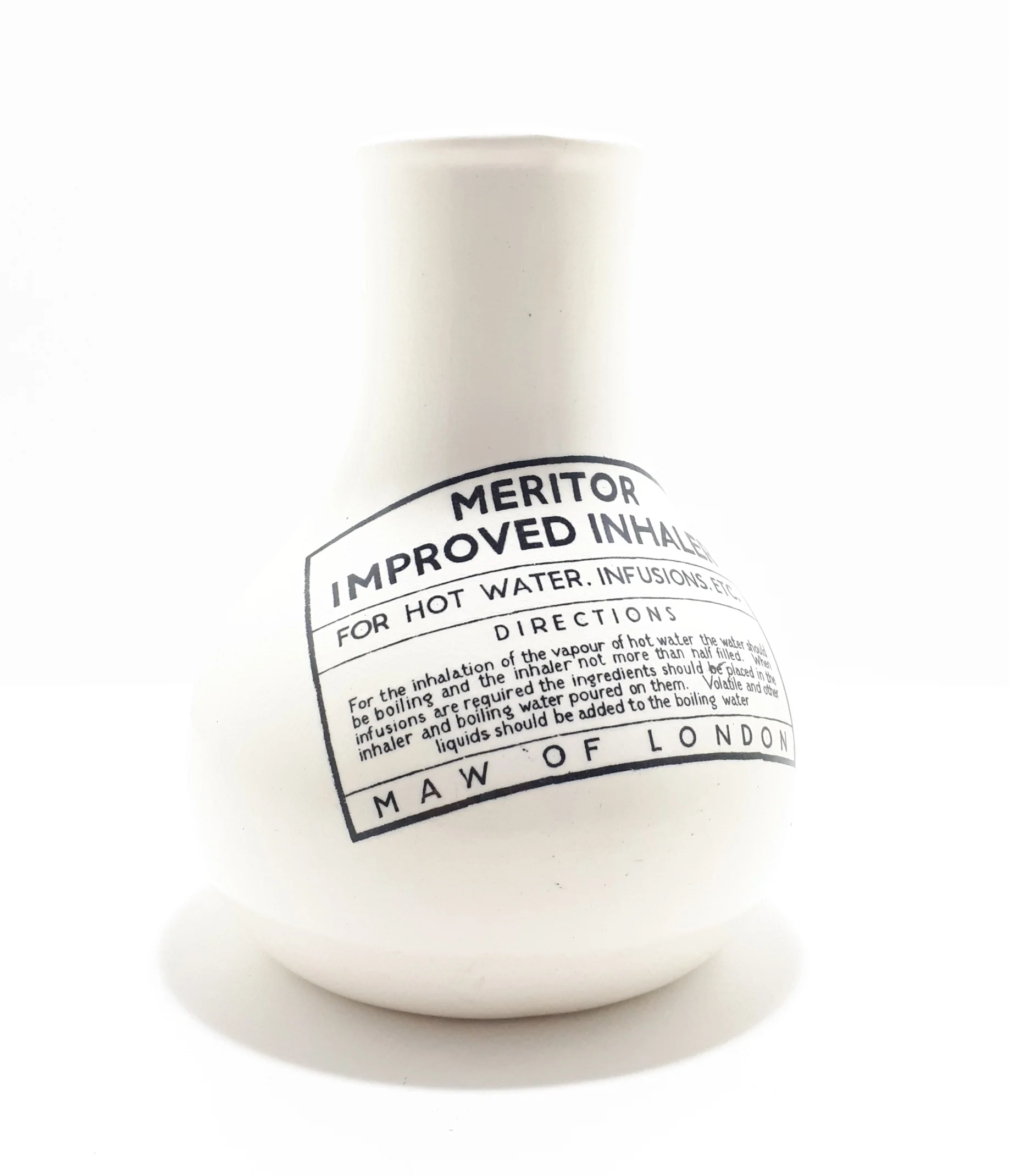 Rare Antique Ceramic Meritor Improved Inhaler By MAW Of London (Solomon Maw – Surgeons Instrument Maker)