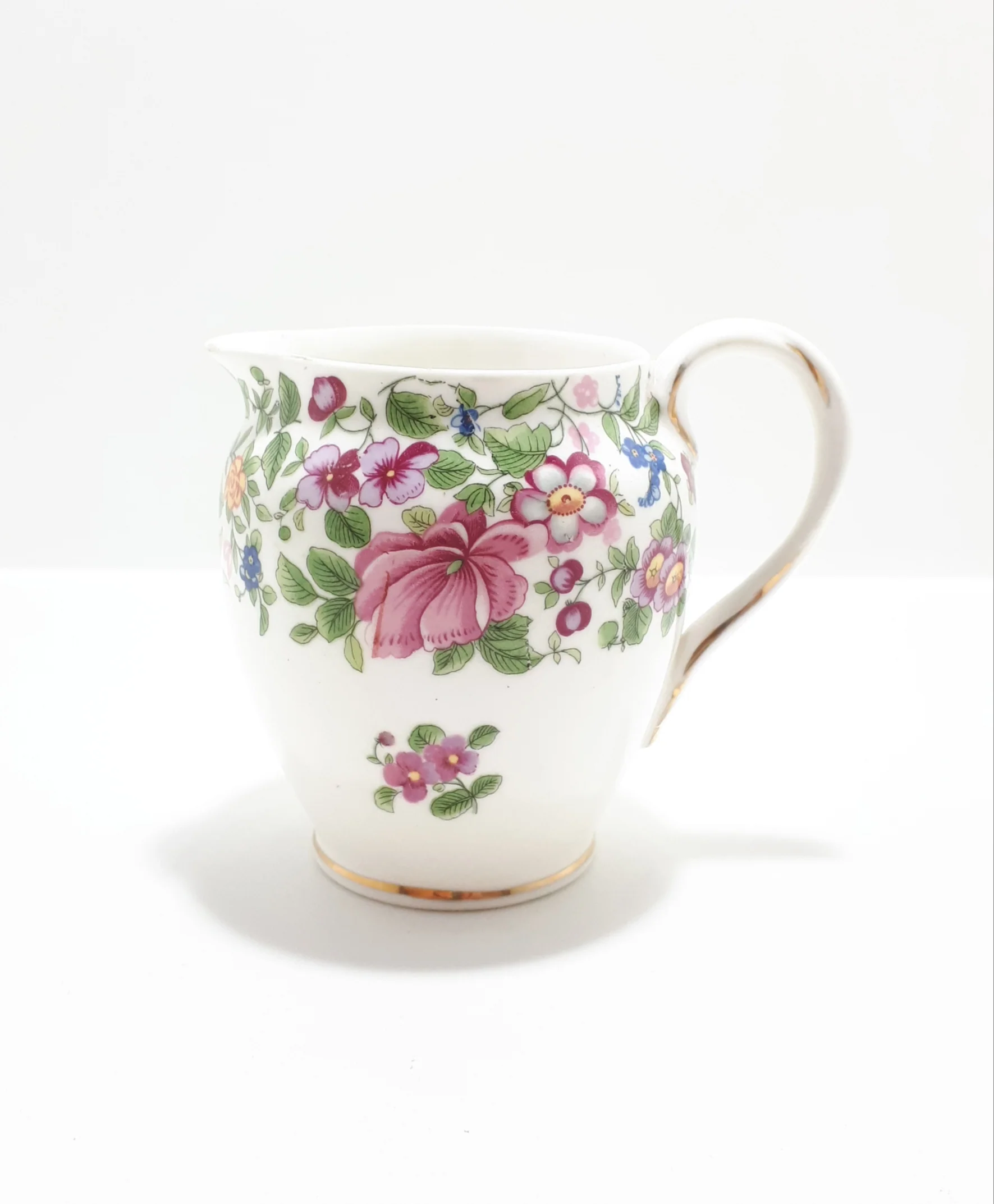 Rare Antique Fine Porcelain Crown Staffordshire Creamer