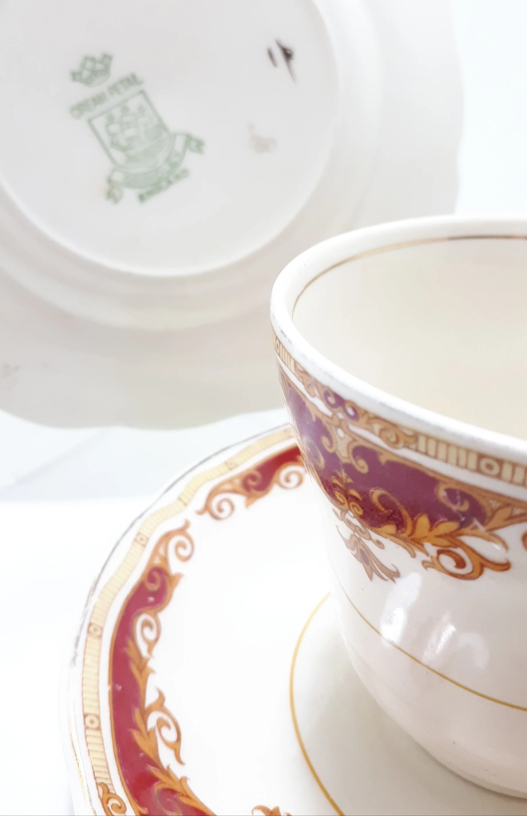 Rare Vintage 1950's Fine Porcelain Grindley Cream Petal Rosemary Tea Trio - Image 5