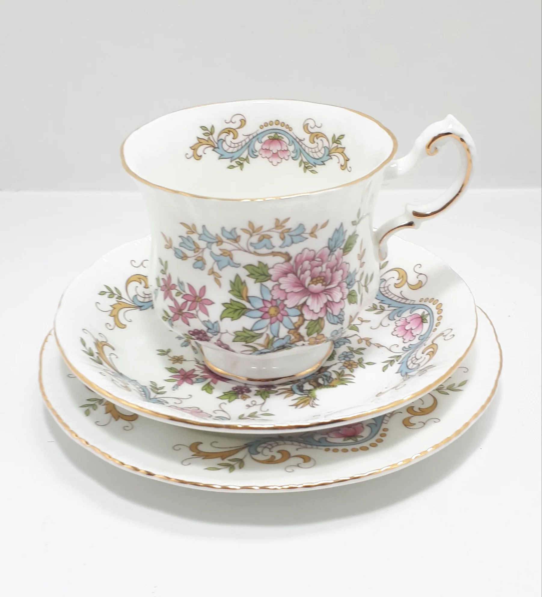 Royal Standard Tea Trio – Cup, Saucer & Tea Plate – Mandarin Pattern - Image 6