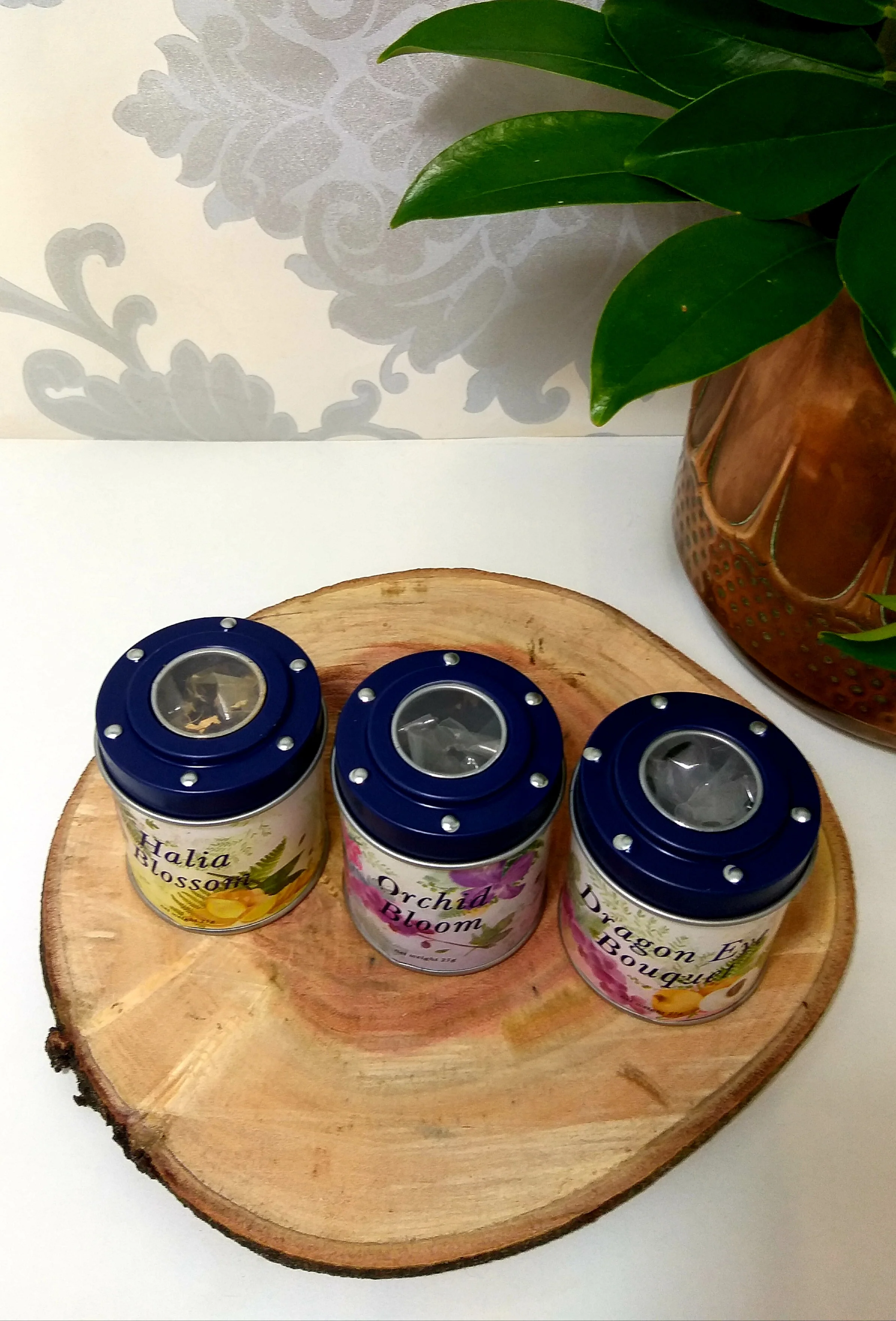 Set Of 3 Assorted & Collectable Ceylon Tea Tins With Original Content - Image 2