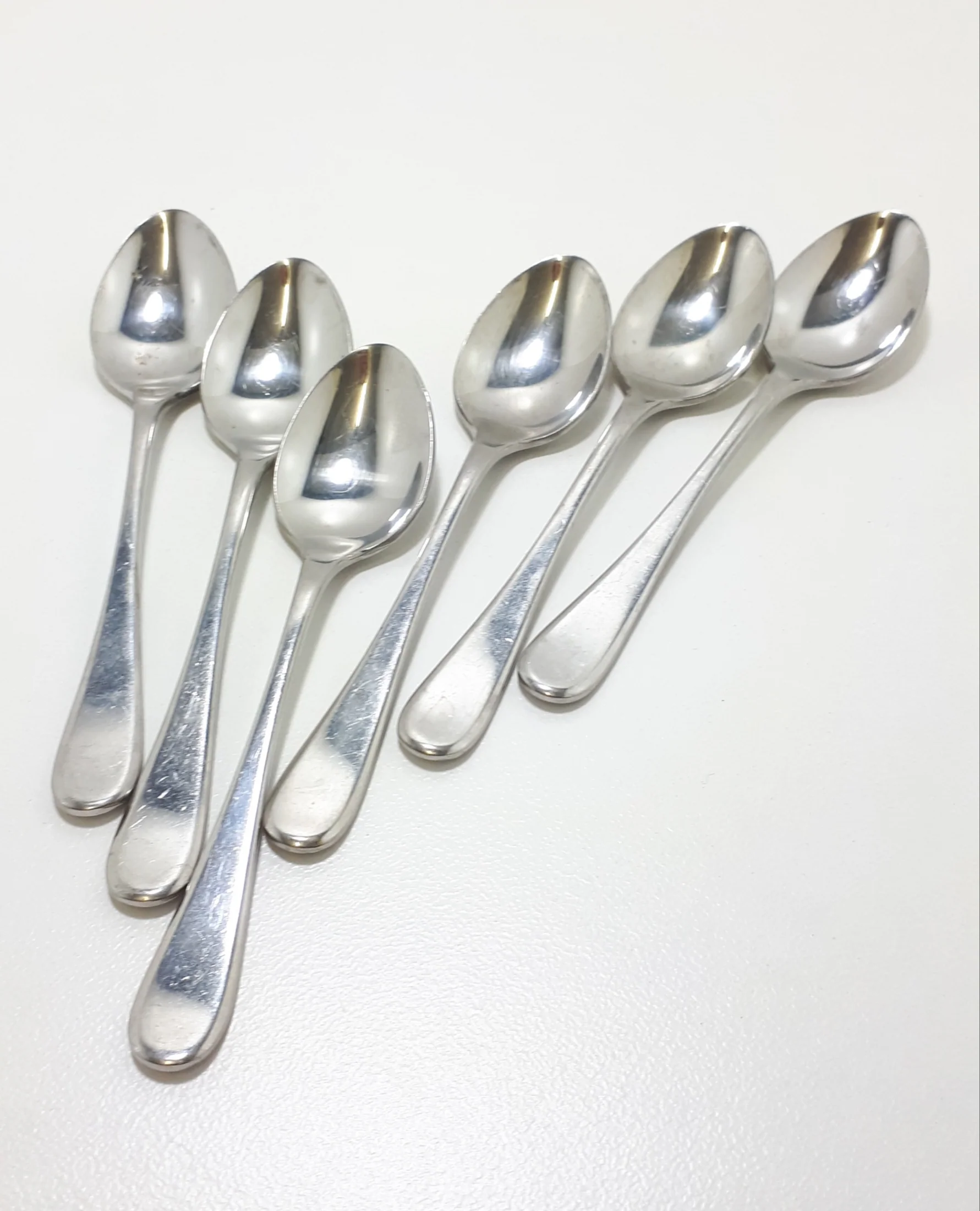 Set Of 6 Belgian “Eternum” Stainless Steel Demitasse Spoons - Image 3