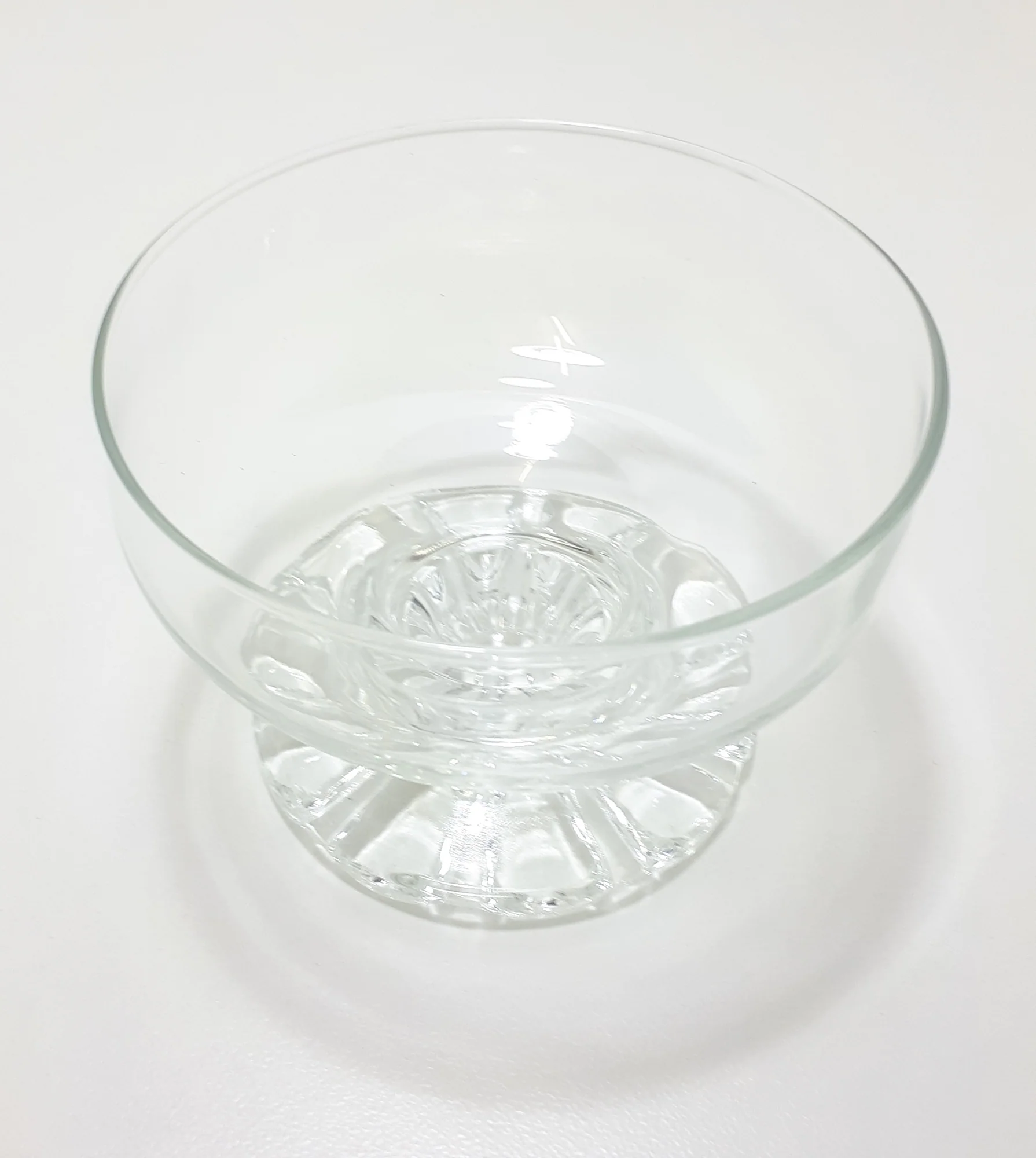 Set Of 6 Clear Glass Pedestal Dessert Bowls - Image 2