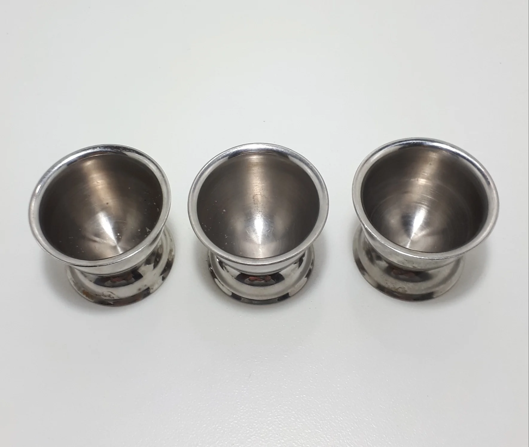 Set Of Three Stainless Steel Egg Cups - Image 2