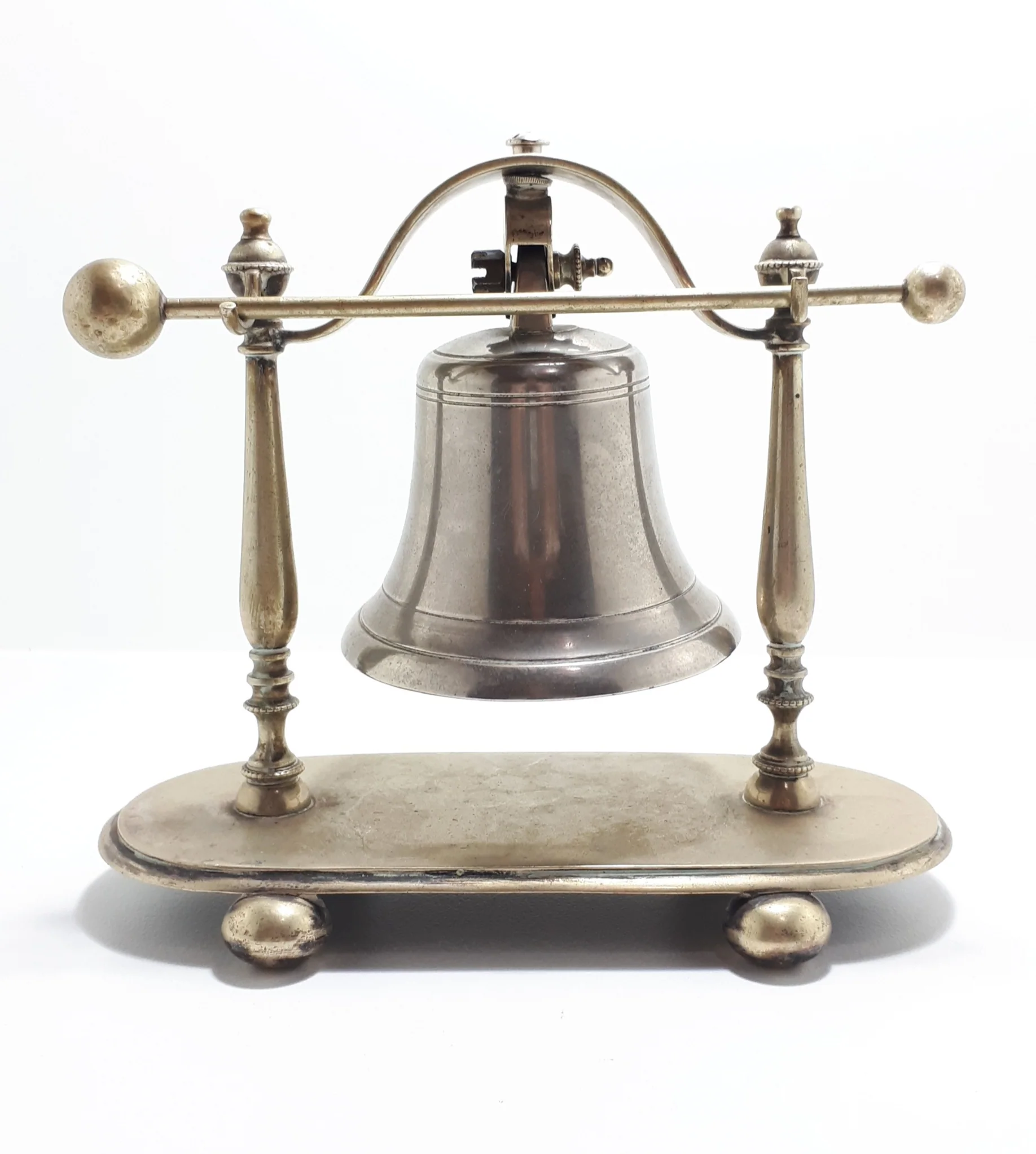 Silver Plated Table Gong β Bell With Stand & Mallet - Image 4