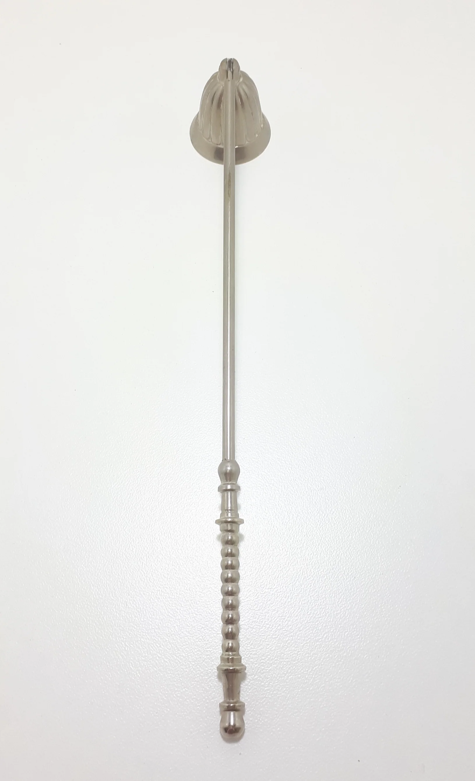 Silver Plated Vintage Solid Stem With Swivel Bowl Mid-Century Candle Snuffer – Bell Shape - Image 2