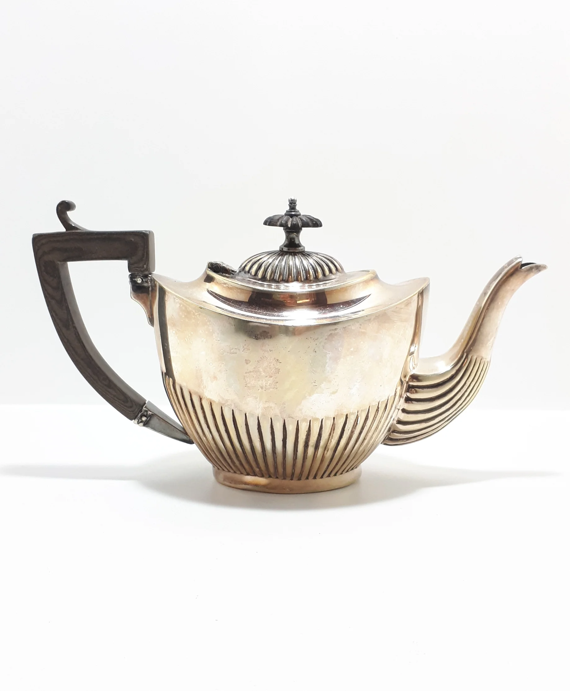 Small Antique 1906-1910 Atkin Brothers Silver Plated Edwardian Era Teapot - Image 3