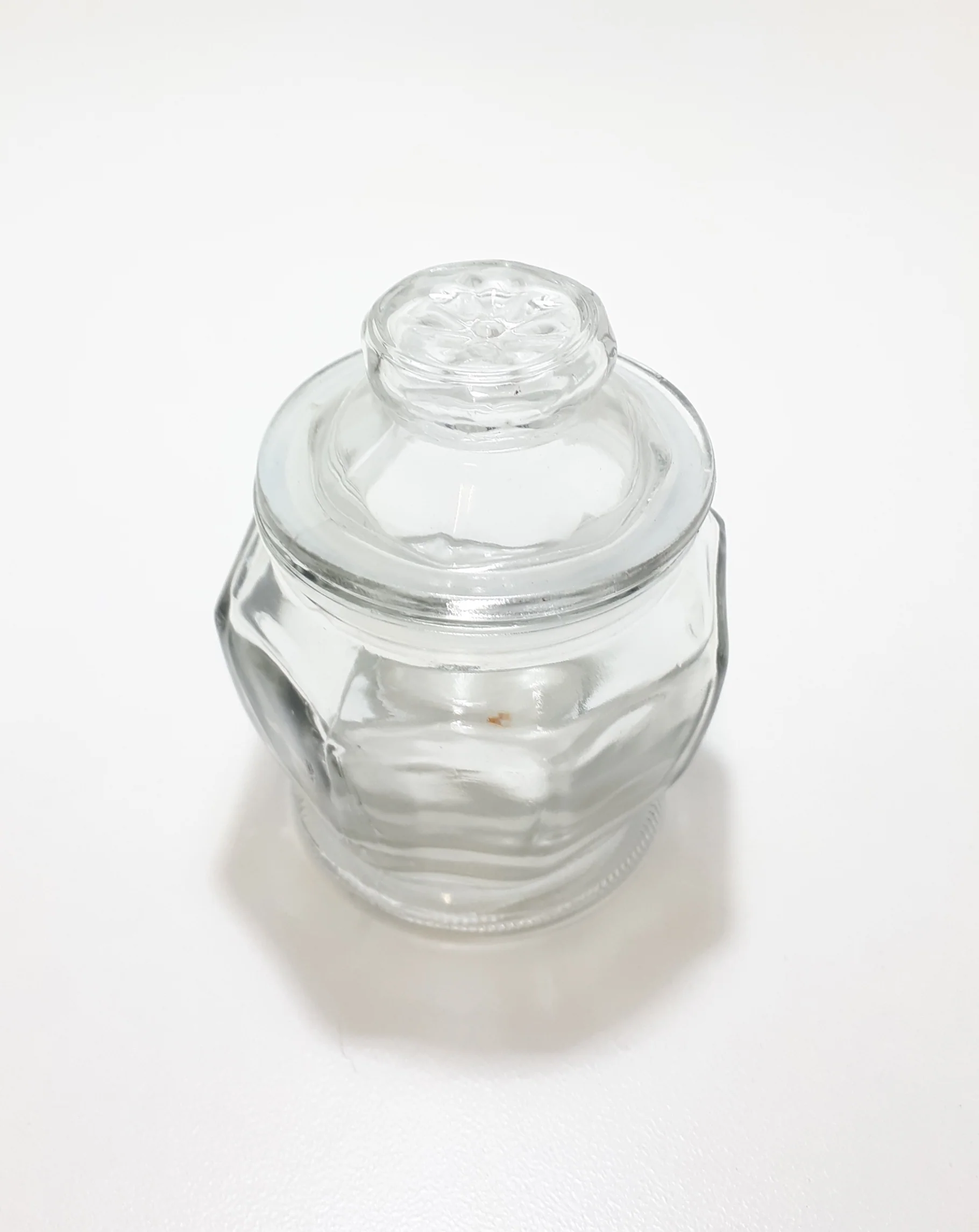 Small Clear Glass Storage Jar With Airtight Lid