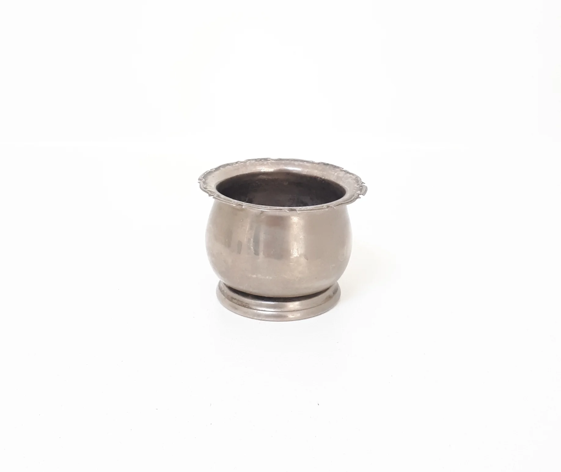 Small Open Silver Plated Salt Pot /Cellar - Image 2