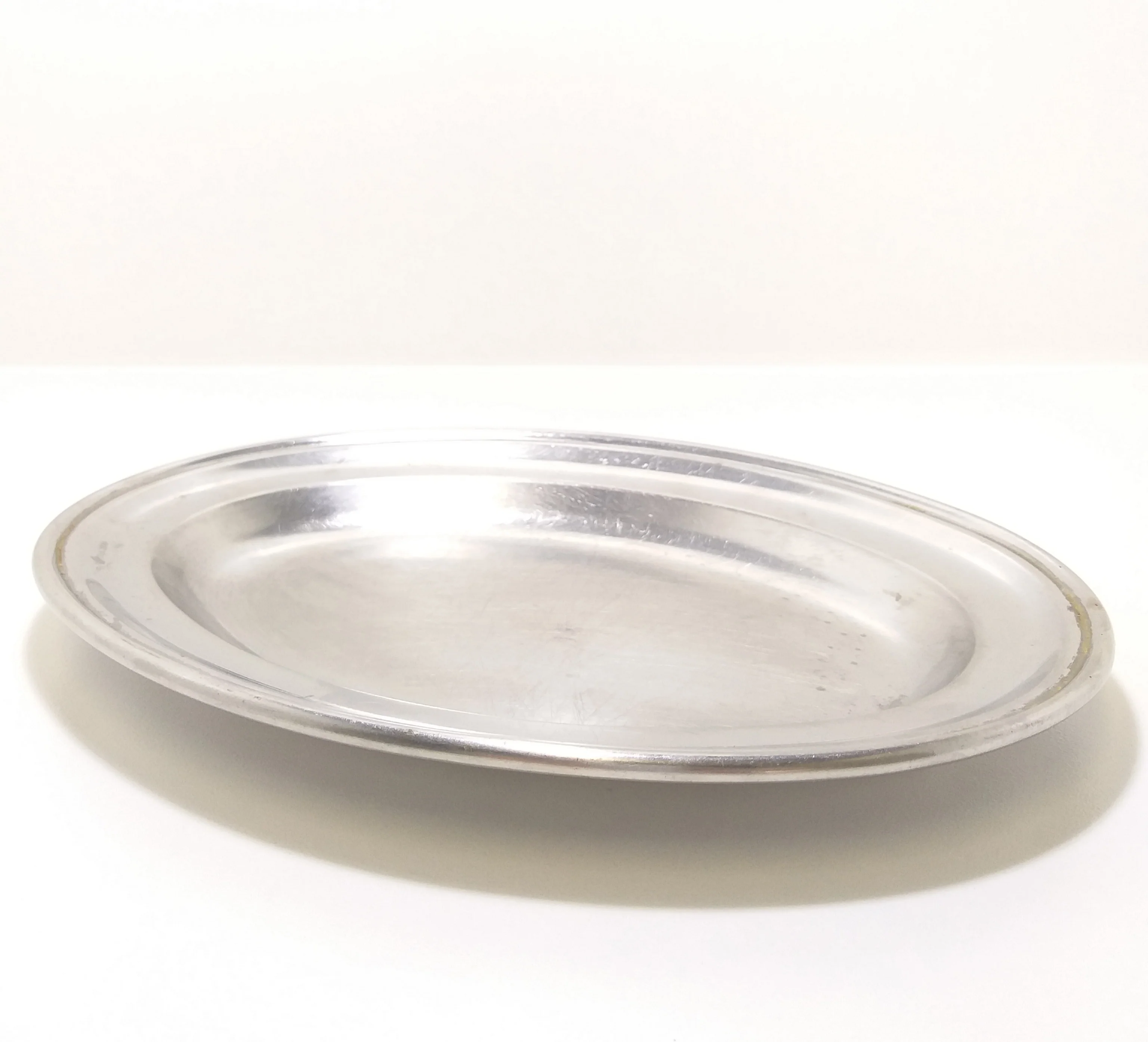 Small Oval Stainless Steel Serving Platter - Image 2
