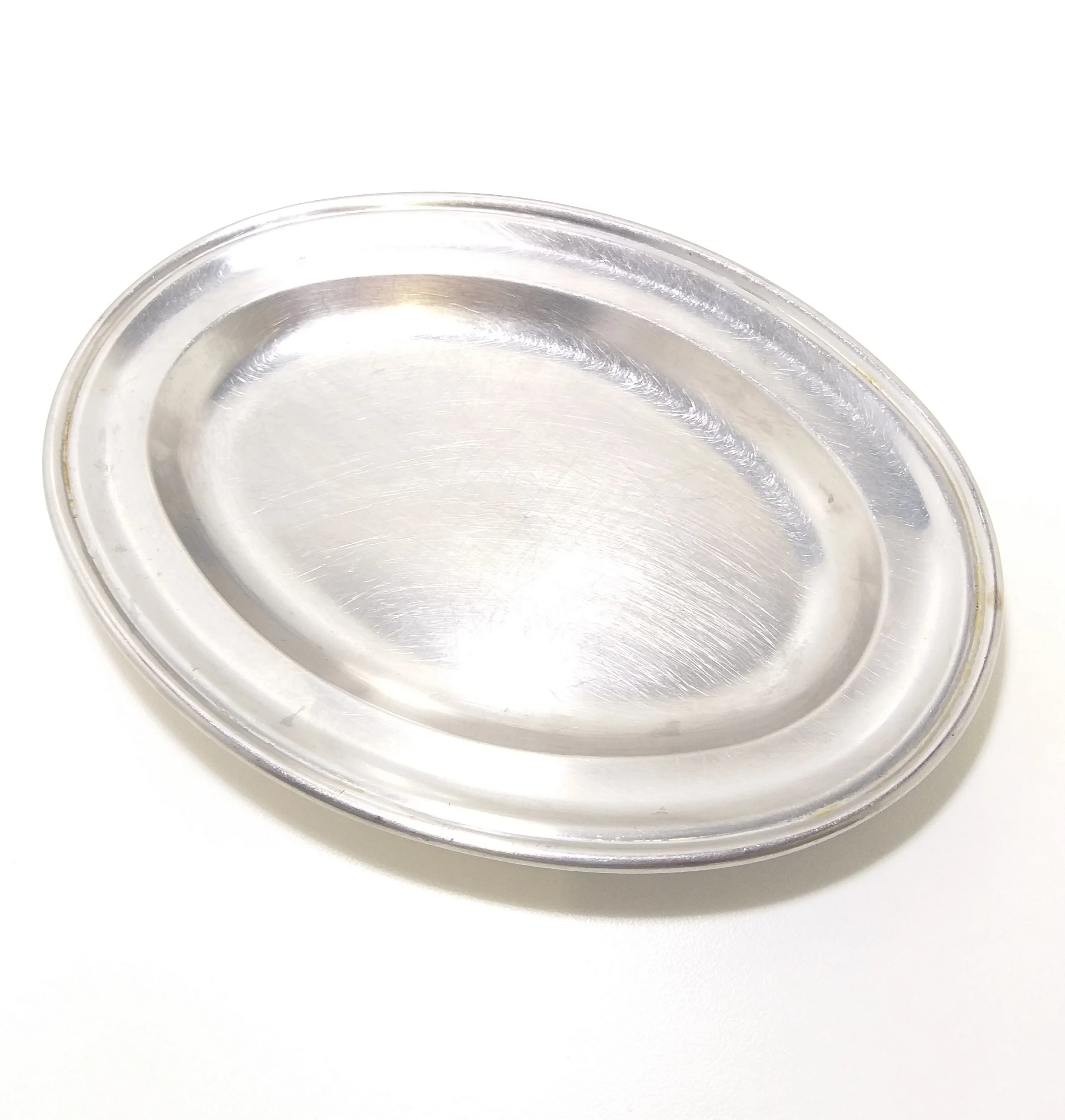 Small Oval Stainless Steel Serving Platter - Image 4
