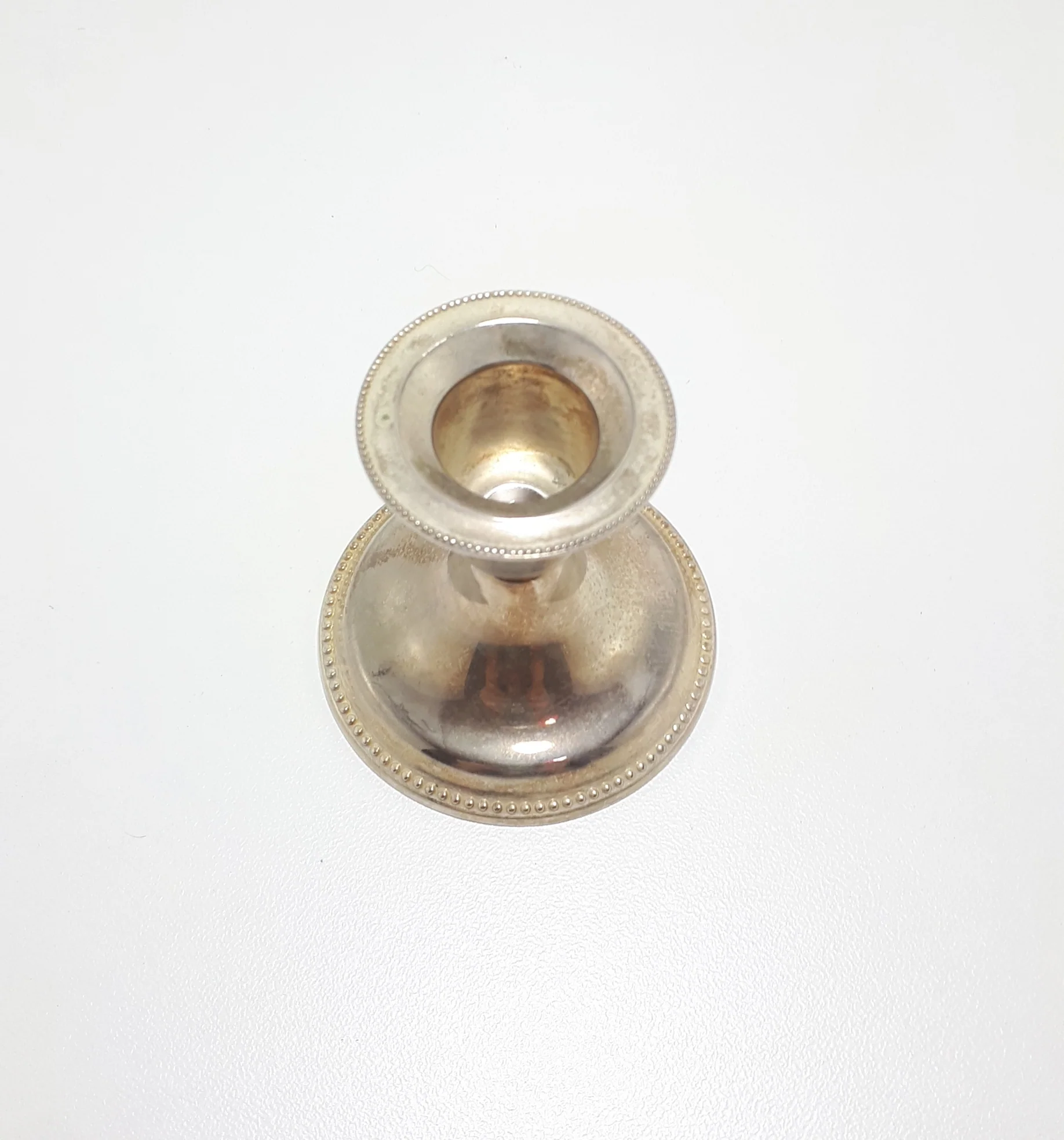 Small Silver Plated Candlestick - Image 2