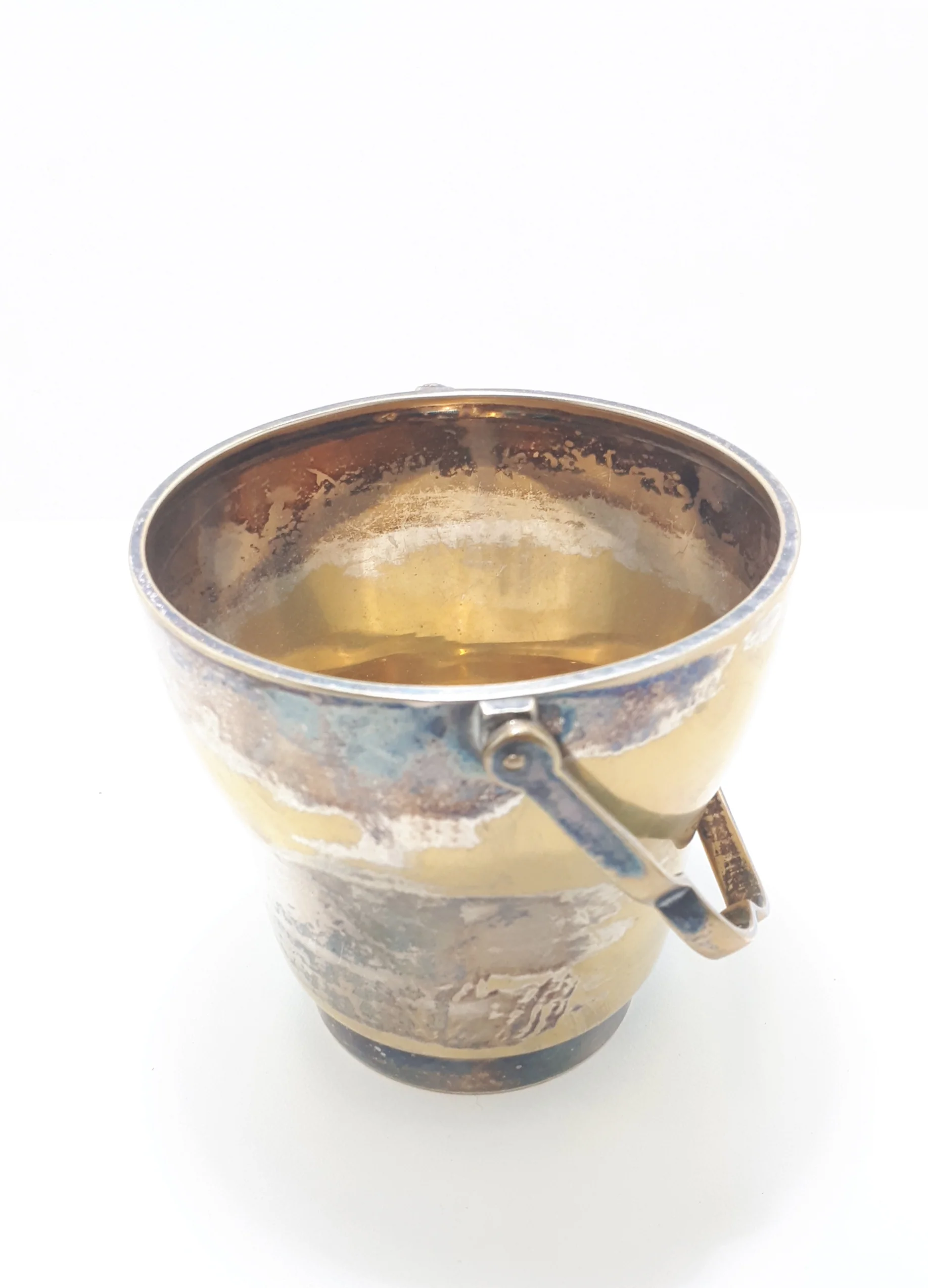 Small & Solid Vintage Ice Bucket With Swing Handle - Image 5
