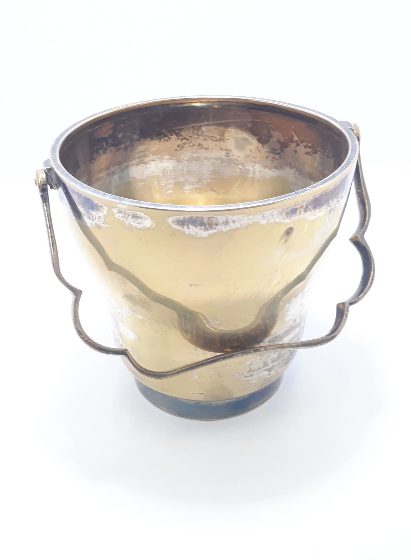 Small & Solid Vintage Ice Bucket With Swing Handle - Image 6